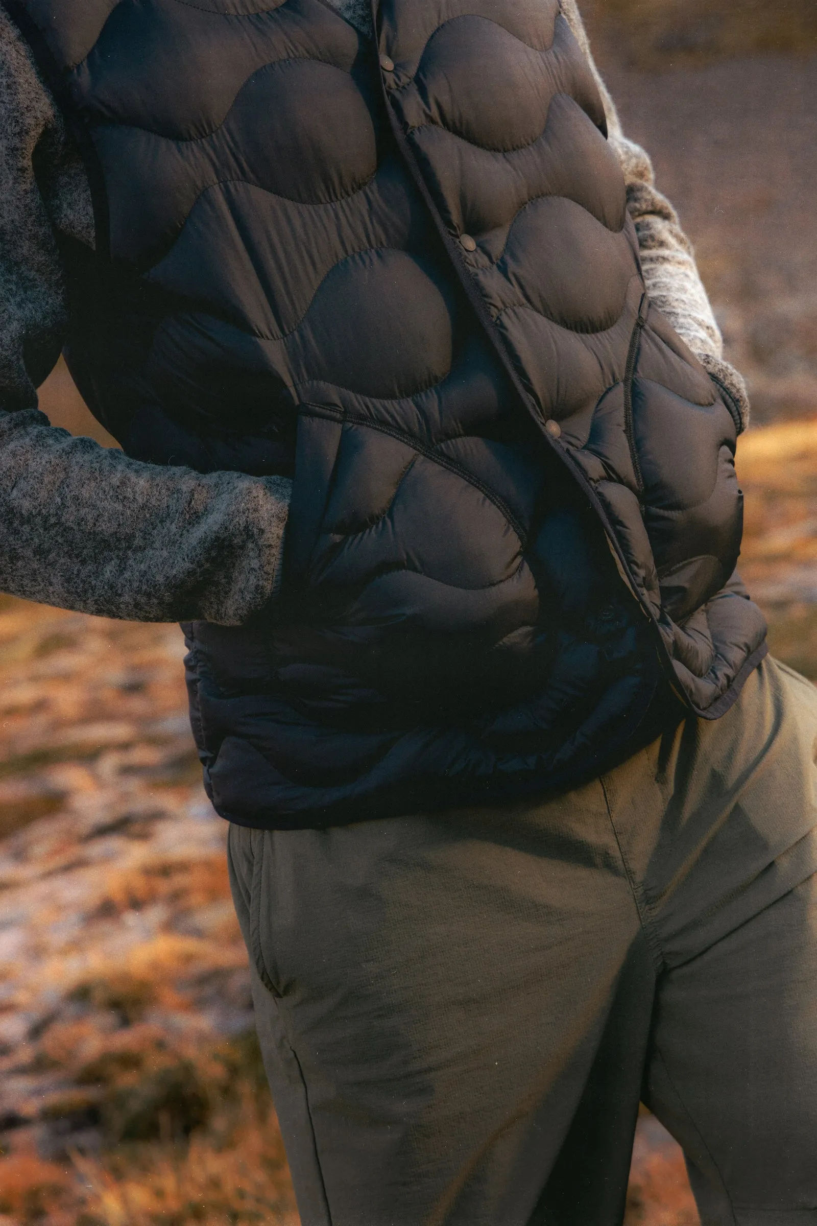 Cuillin Down Vest in Black Recycled Ripstop sold by Kestin product image thumbnail 3