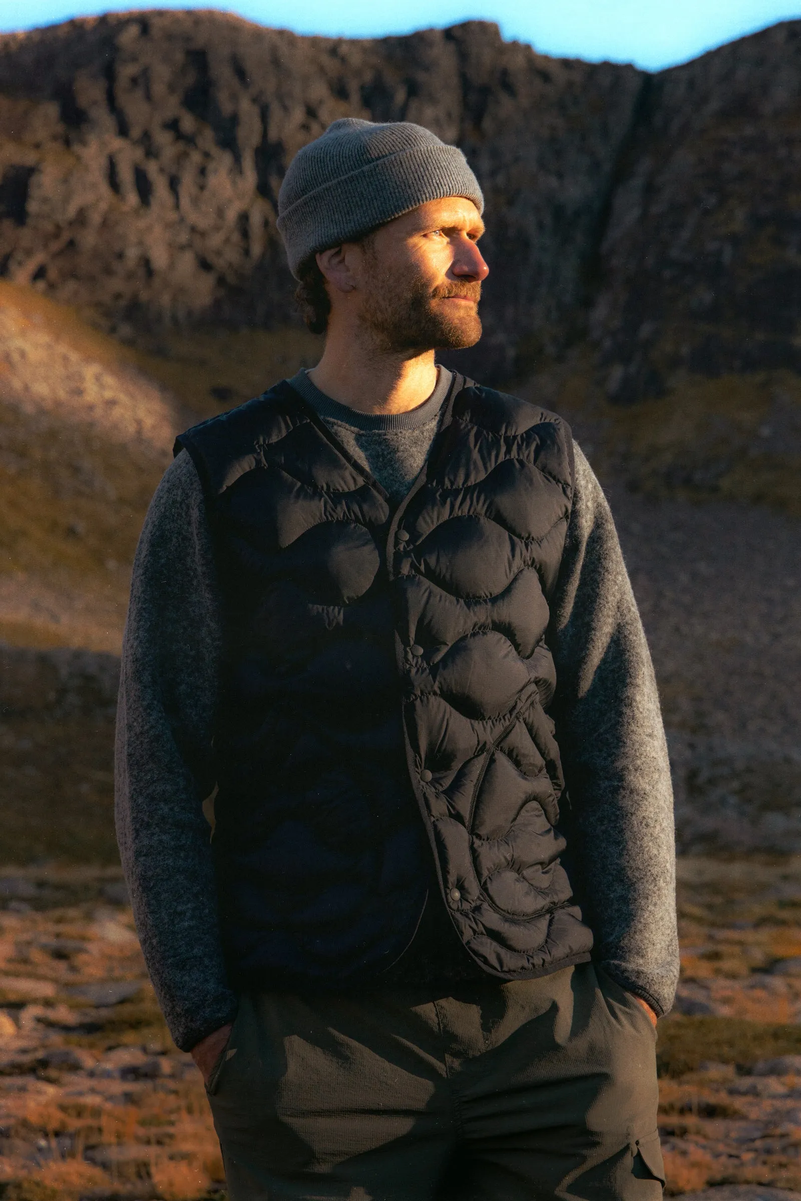 Cuillin Down Vest in Black Recycled Ripstop sold by Kestin product image thumbnail 2