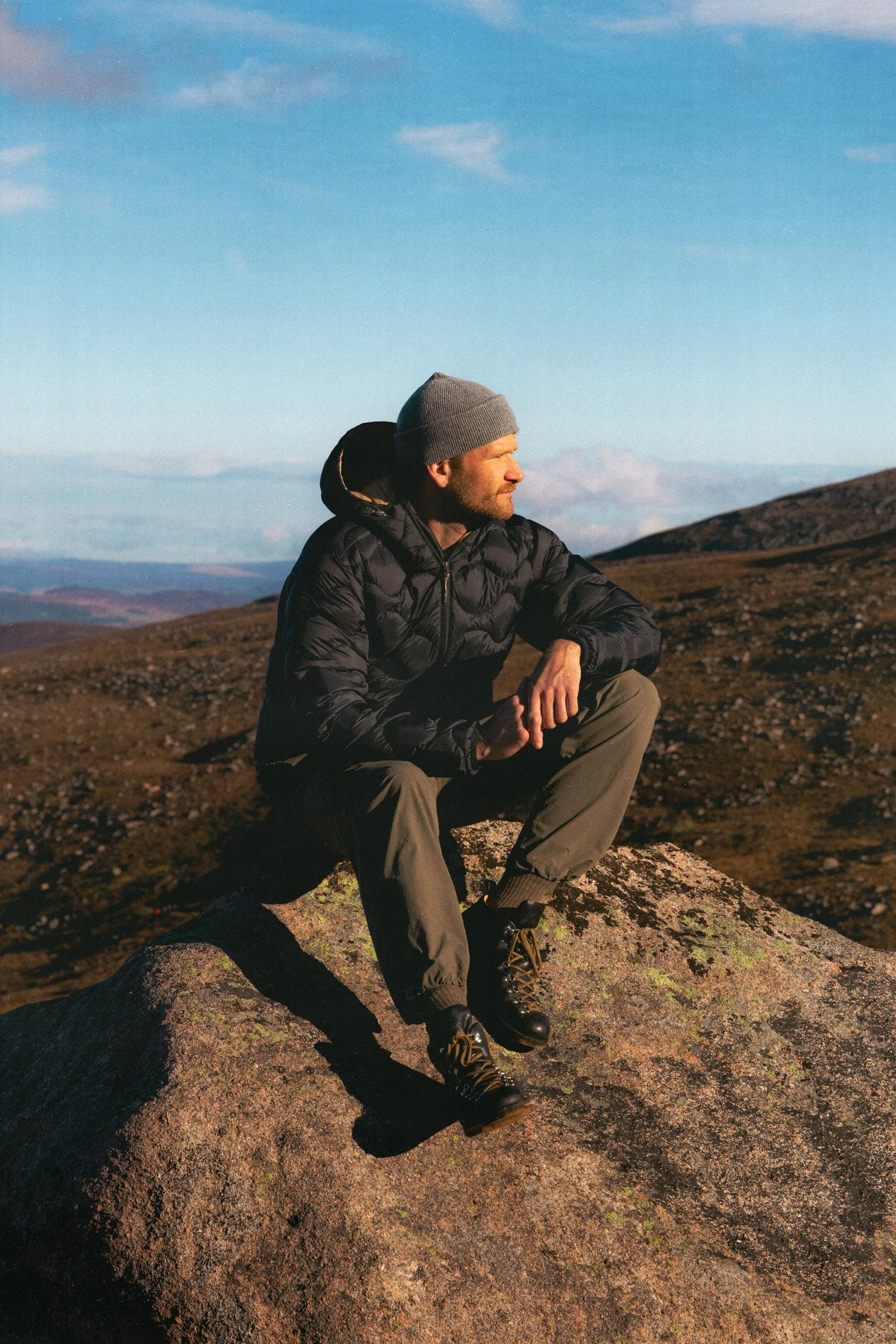 Cuillin Down Jacket in Black Recycled Ripstop sold by Kestin product image thumbnail 4