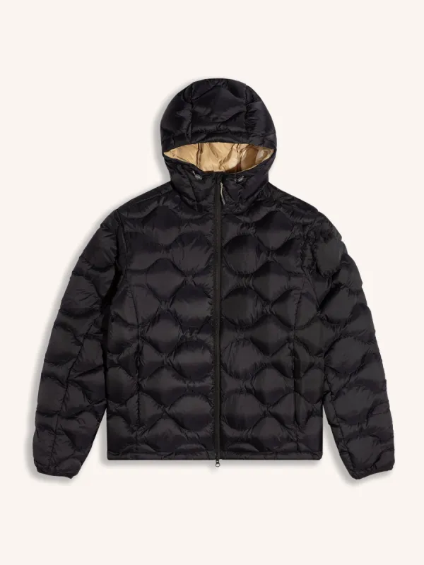 Cuillin Down Jacket in Black Recycled Ripstop made by Kestin