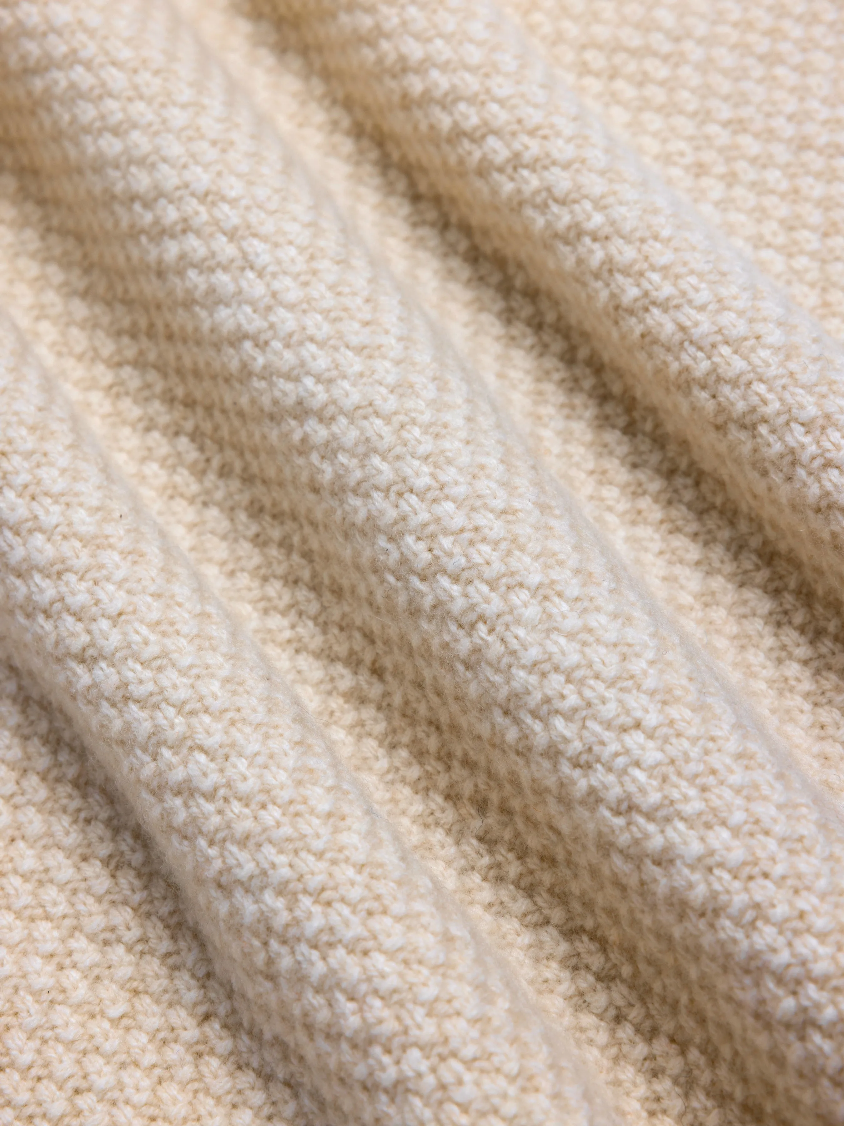 Aran Cable Knit in Cream Superfine Lambswool sold by Kestin product image thumbnail 4