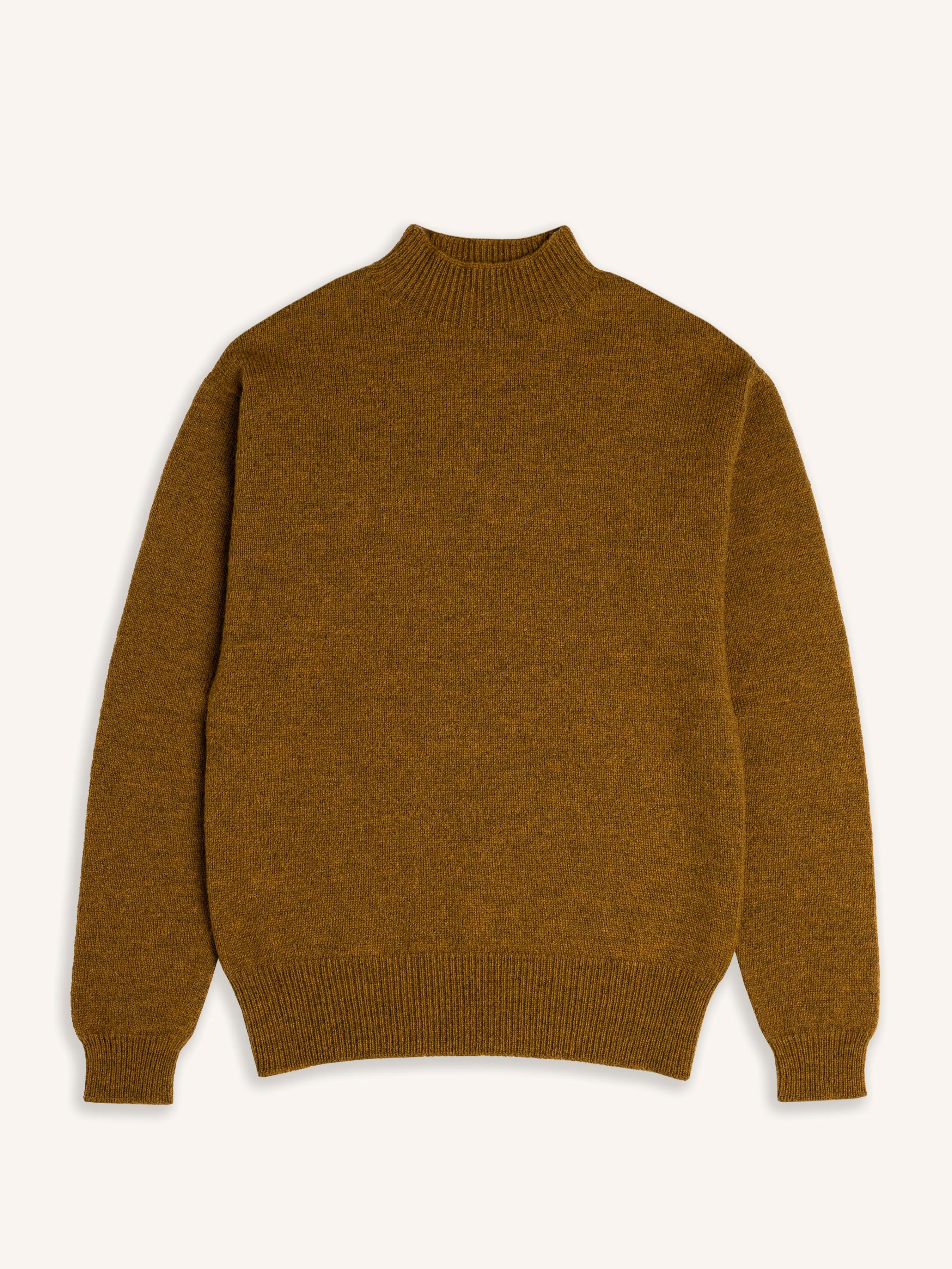 Harris Mock Neck in Bracken Merino Wool sold by Kestin