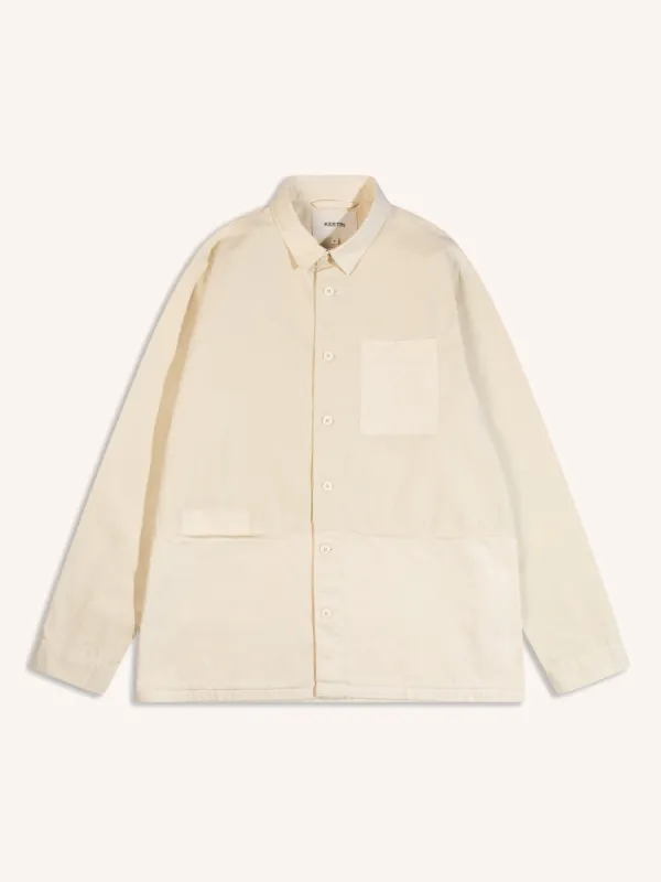 Rosyth Overshirt in Ecru made by Kestin