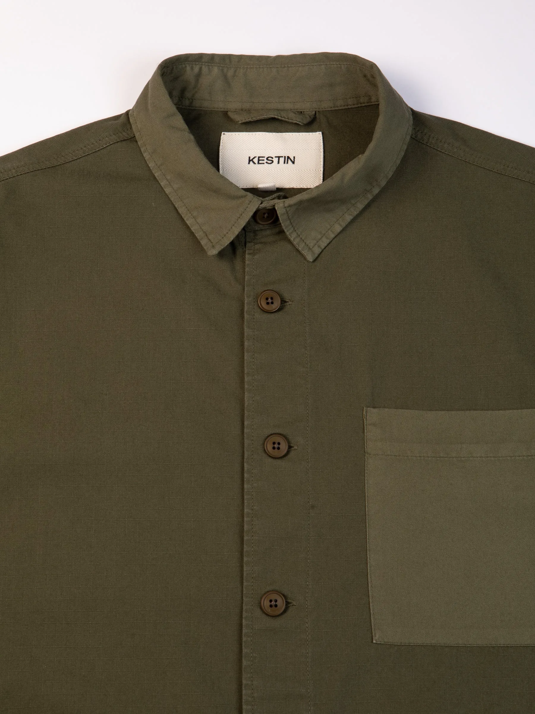 Rosyth Overshirt in Dark Olive sold by Kestin product image thumbnail 5
