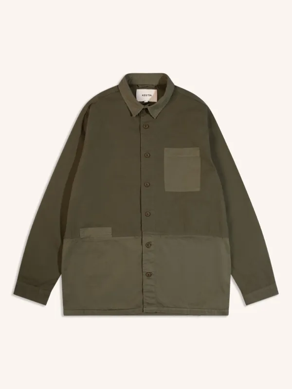 Rosyth Overshirt in Dark Olive made by Kestin