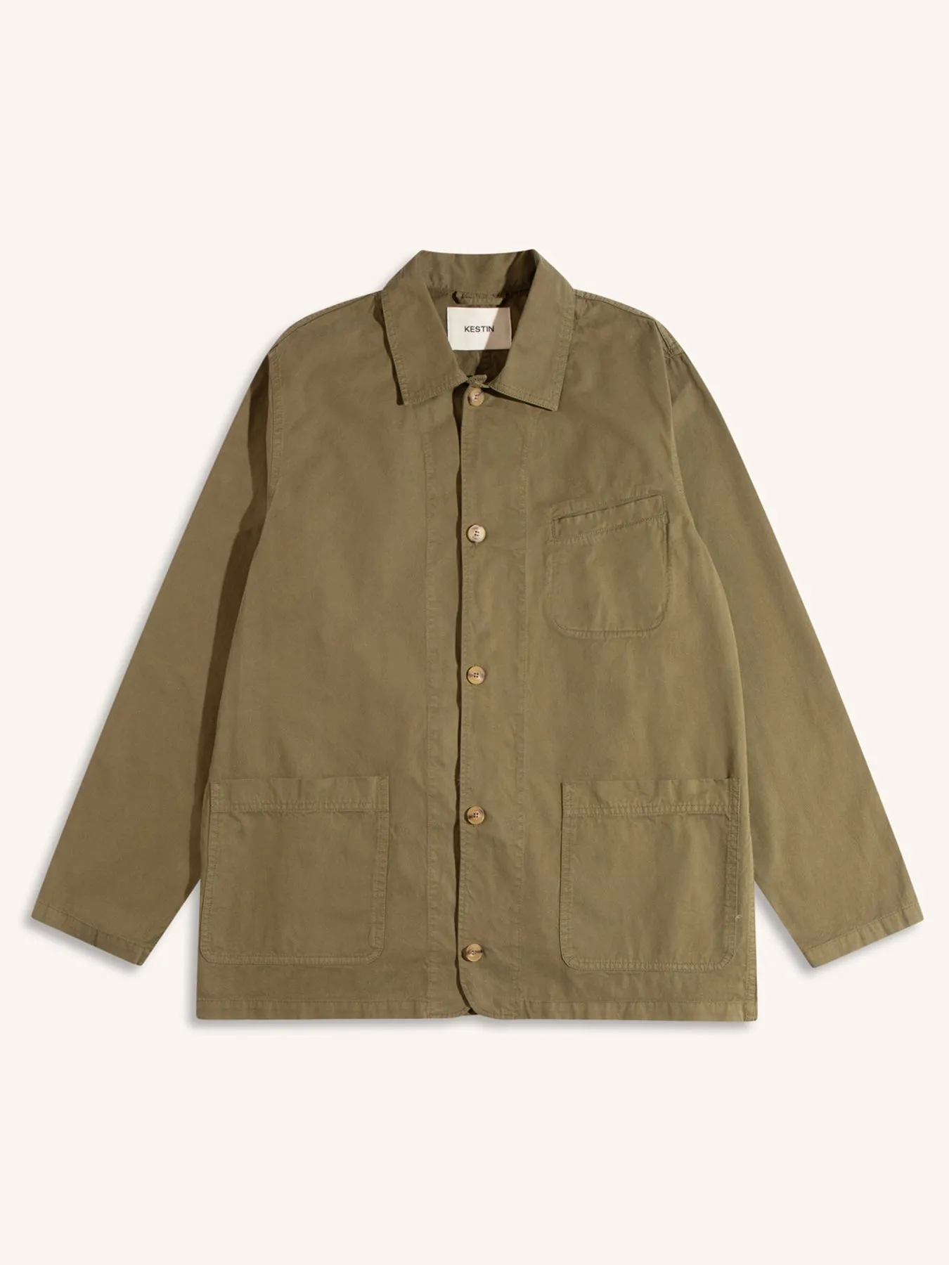 Huntly Jacket in Olive Cotton Twill sold by Kestin