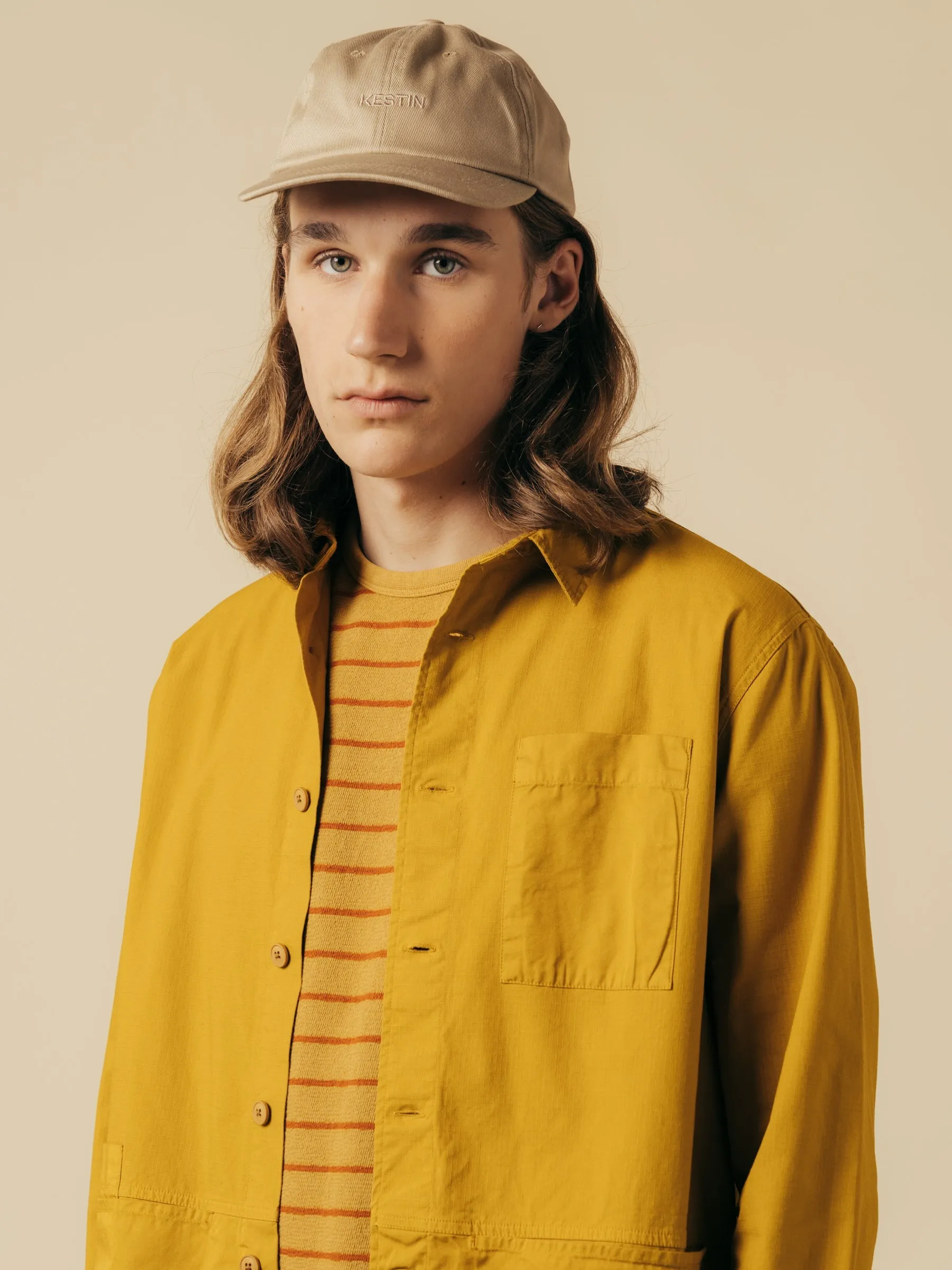 Rosyth Overshirt in Ochre Cotton Ripstop sold by Kestin product image thumbnail 3