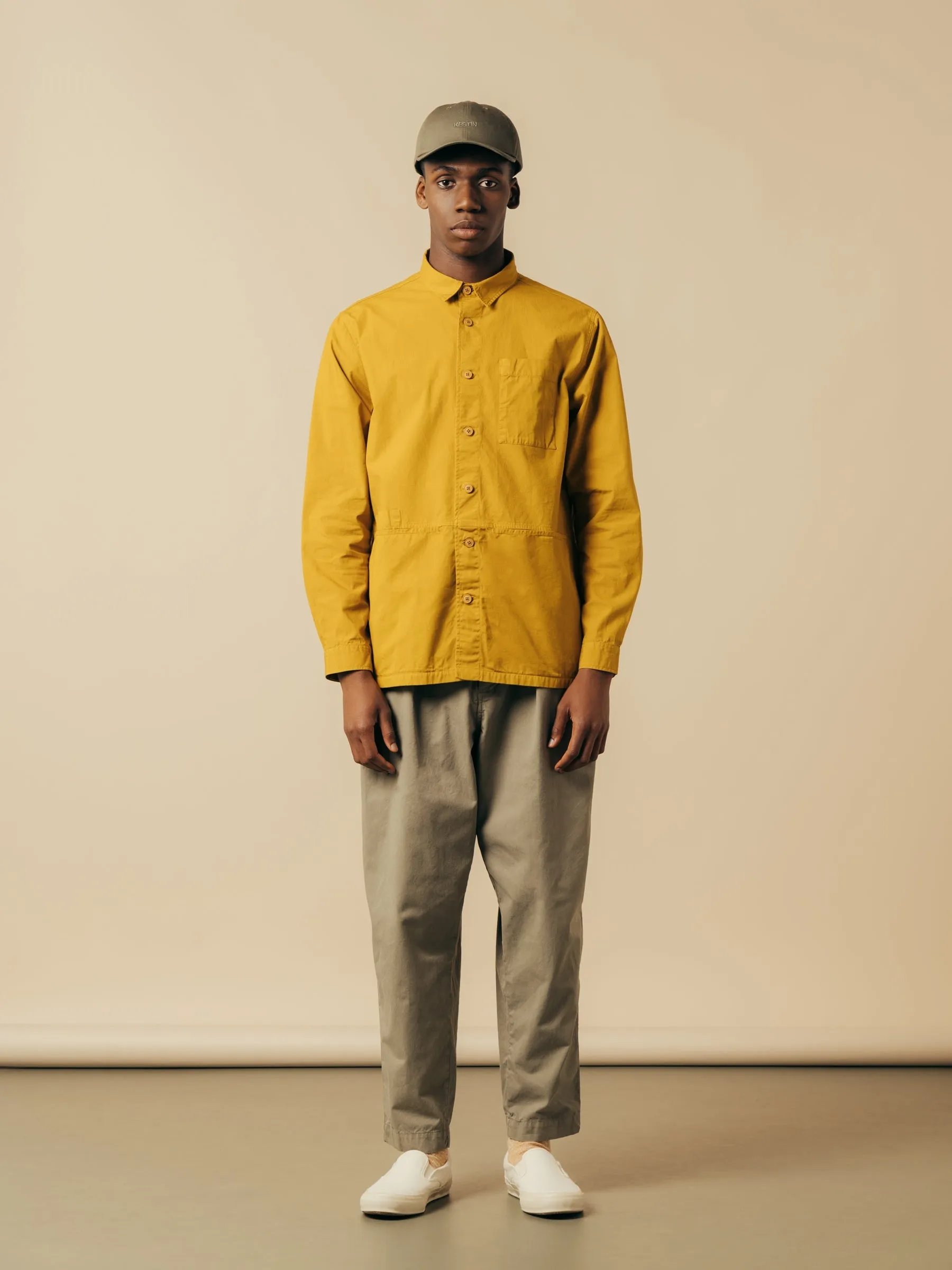 Rosyth Overshirt in Ochre Cotton Ripstop sold by Kestin product image thumbnail 4
