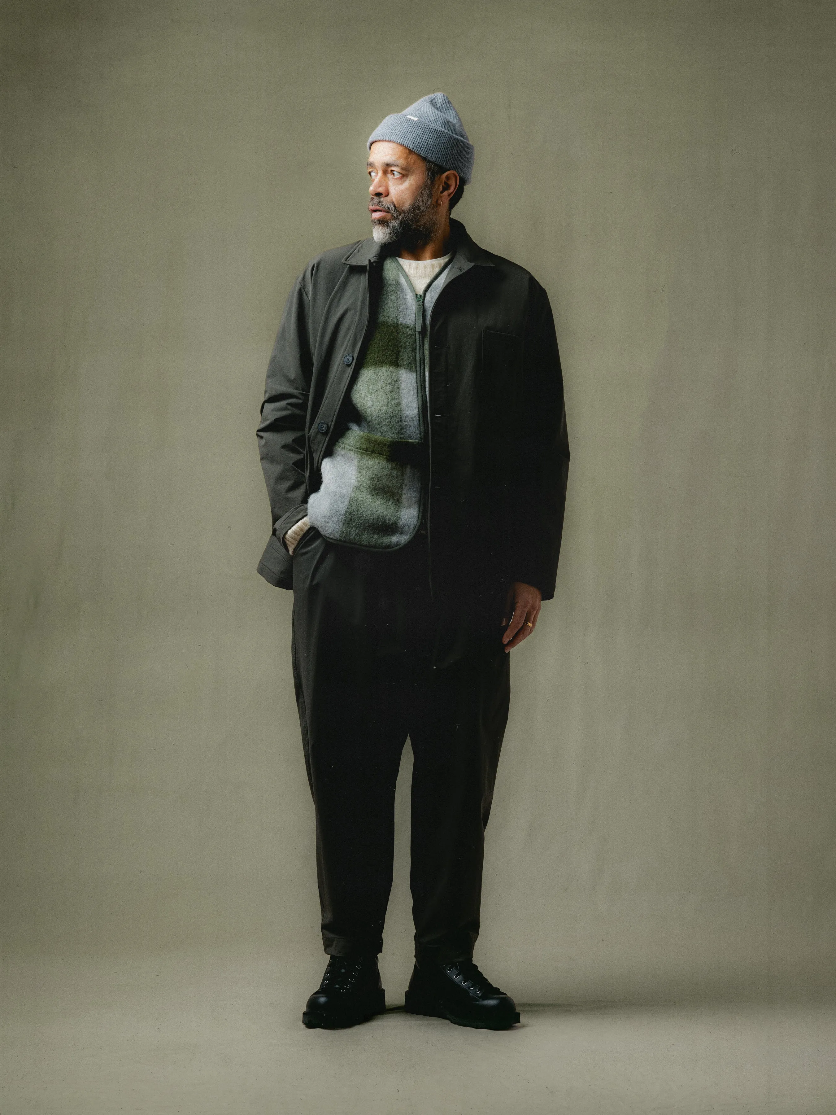 Bute Vest in Forest Check Wool Blend sold by Kestin product image thumbnail 4