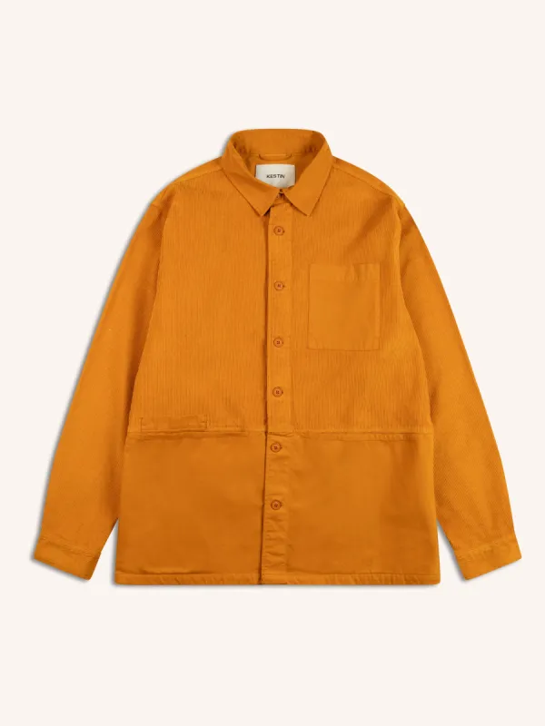 Rosyth Overshirt In Saffron Cord / Twill Blend made by Kestin