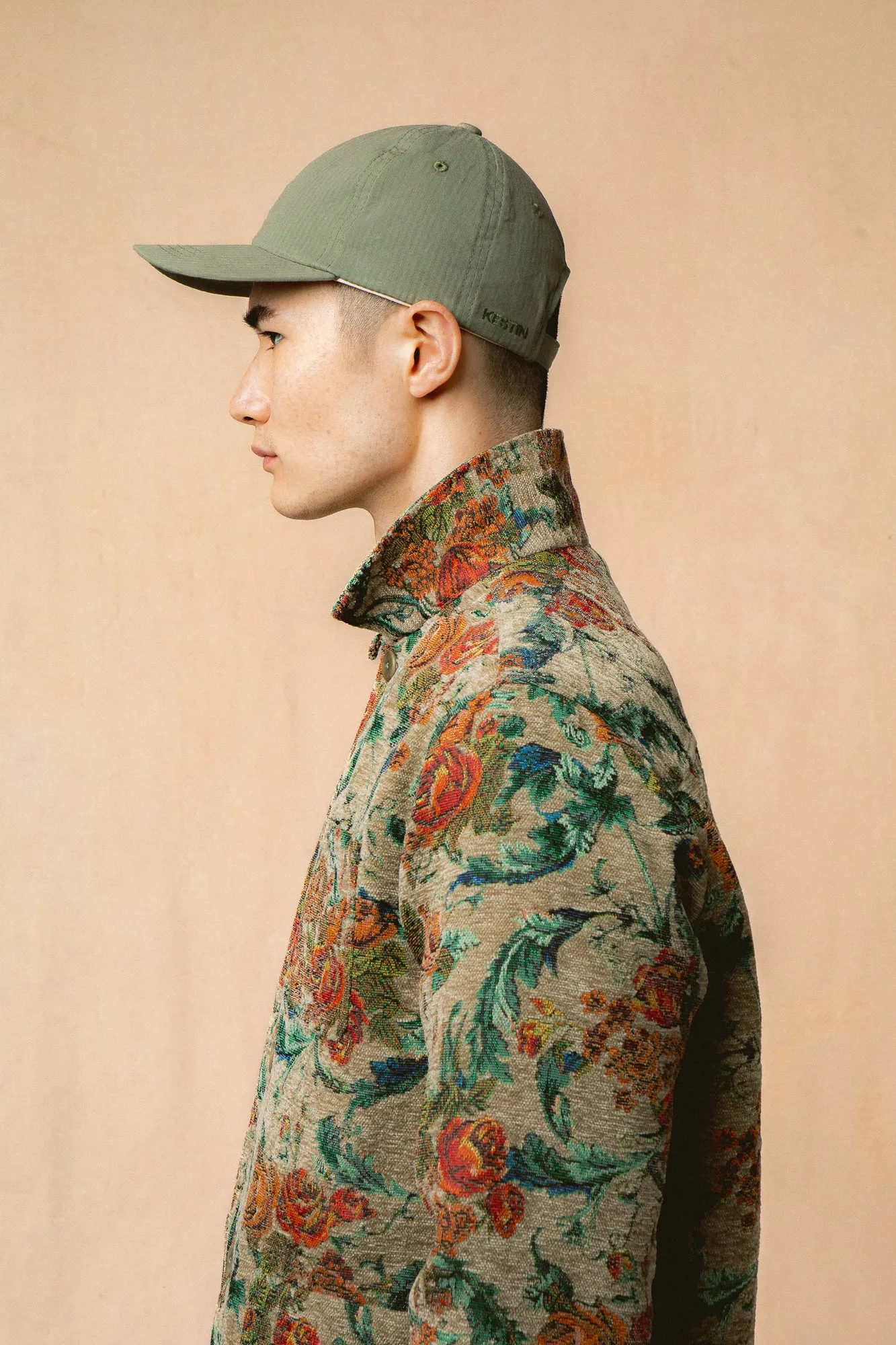 Ormiston Jacket in Light Olive Floral Jacquard sold by Kestin product image thumbnail 5