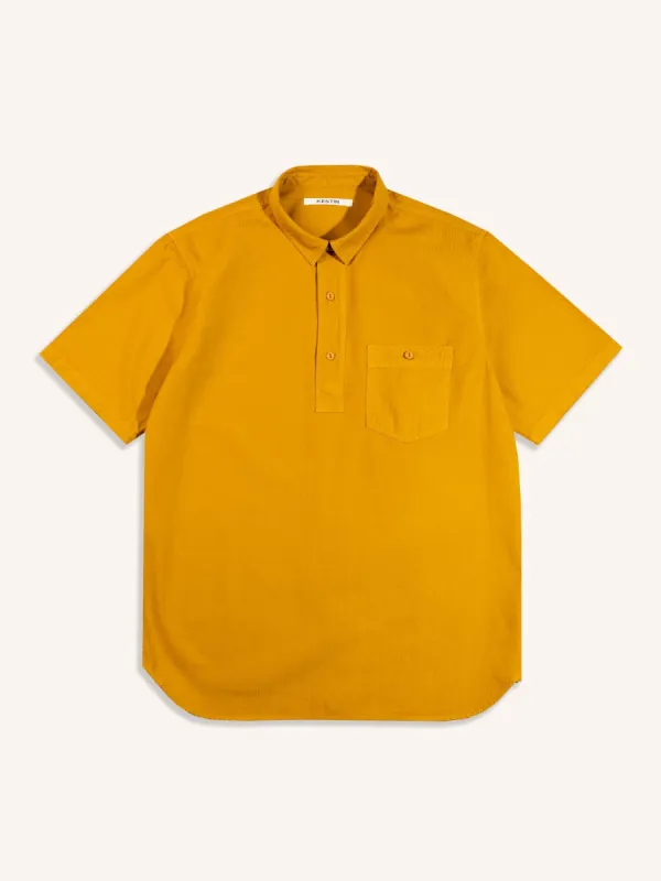 Granton Short Sleeve Shirt in Ochre Cotton Ripstop sold by Kestin