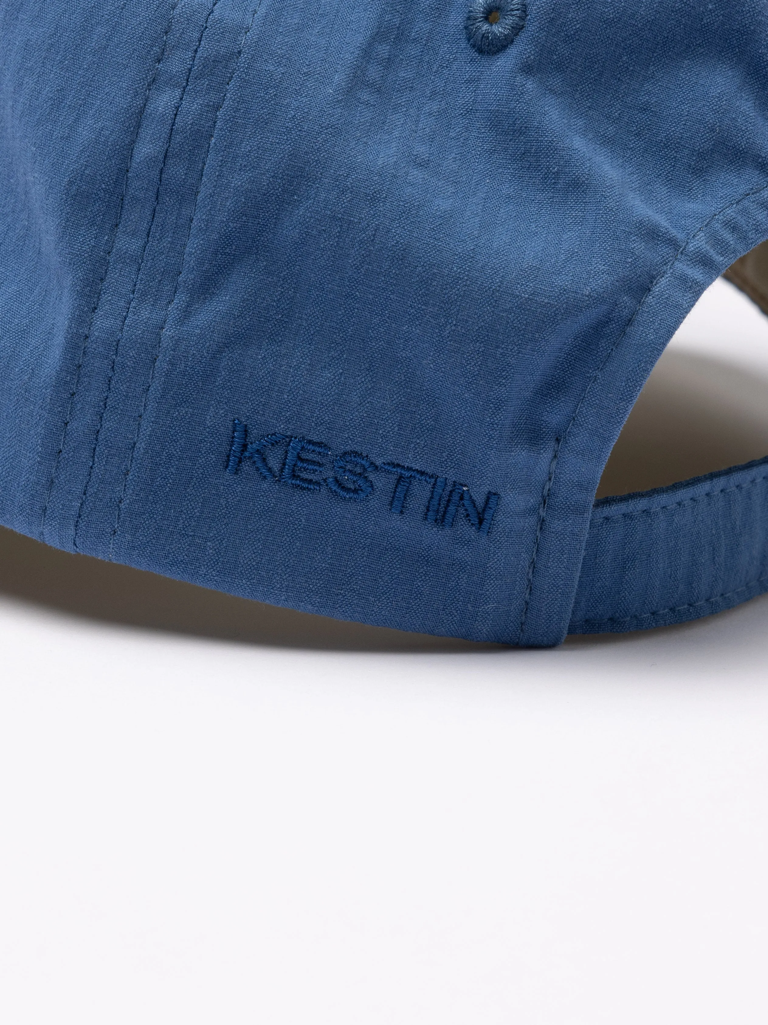 Leuchars Cap in Cobalt Seersucker sold by Kestin product image thumbnail 3