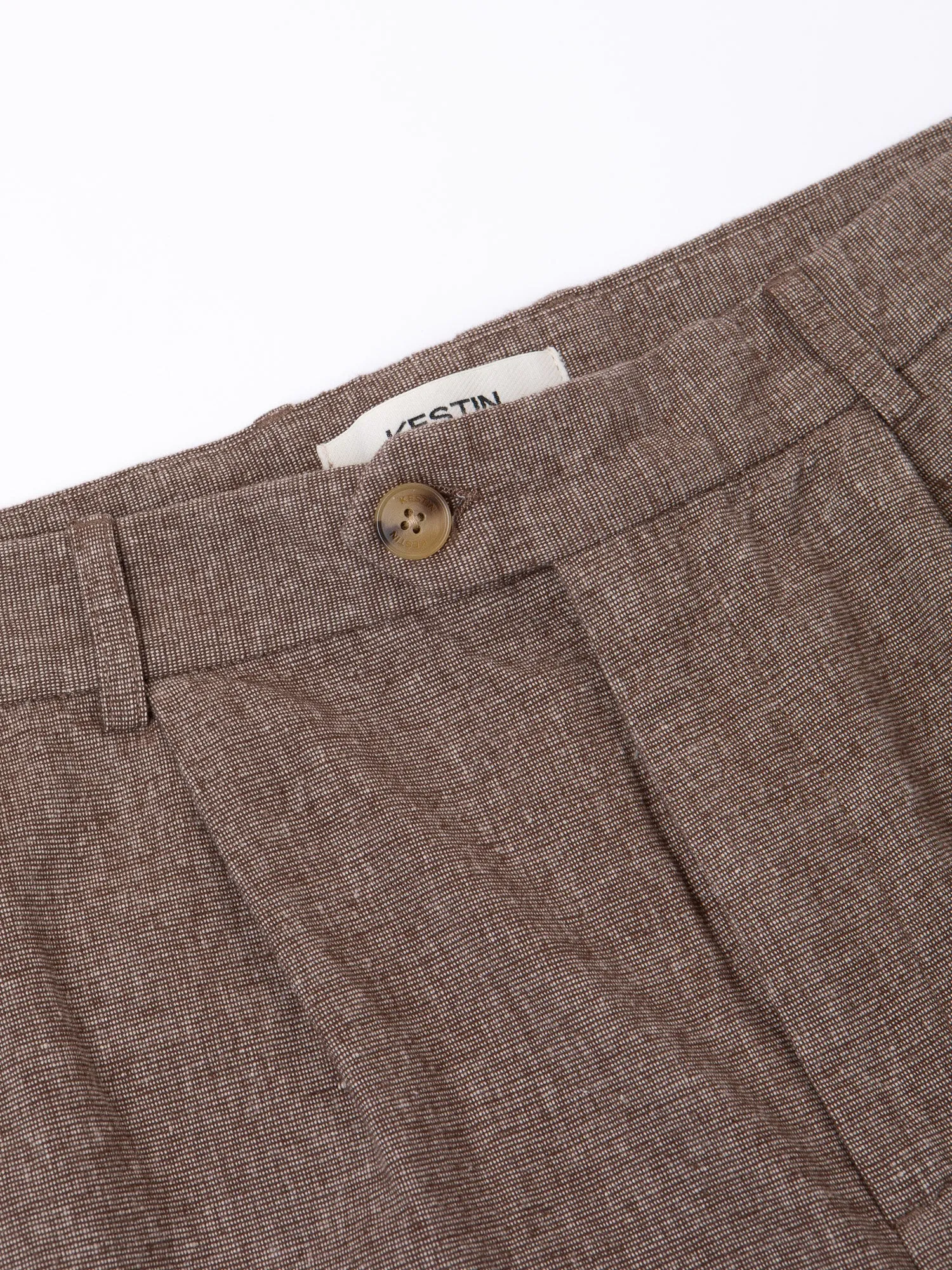 Wick Trouser in Peat Linen Marl sold by Kestin product image thumbnail 4
