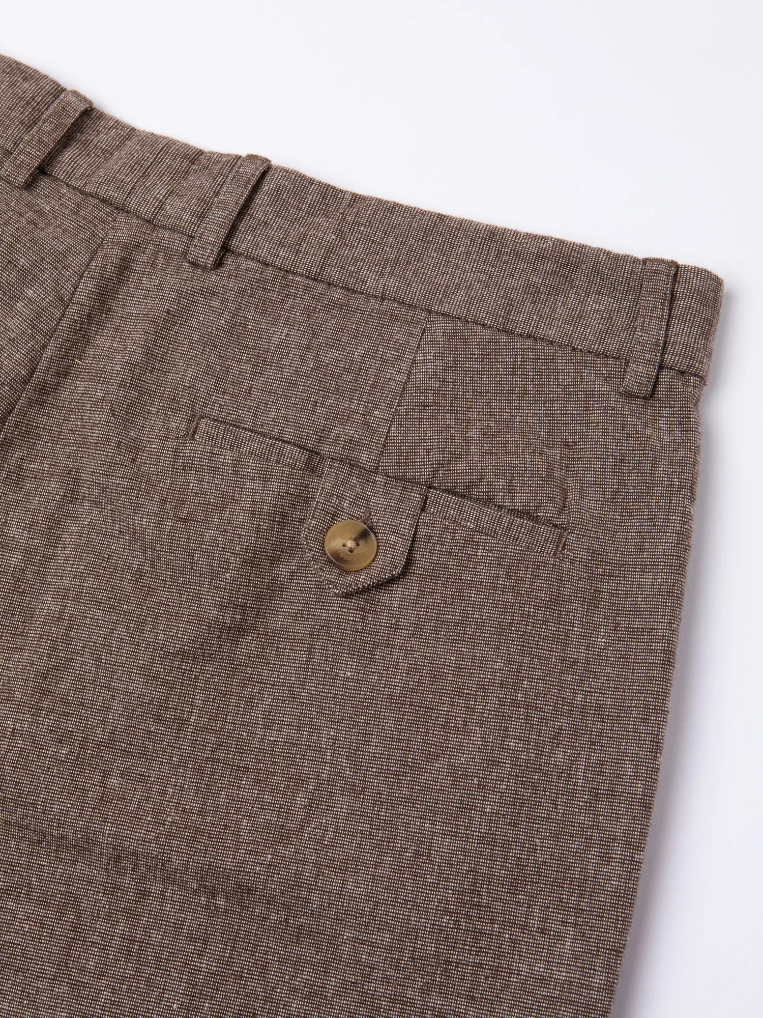 Wick Trouser in Peat Linen Marl sold by Kestin product image thumbnail 5