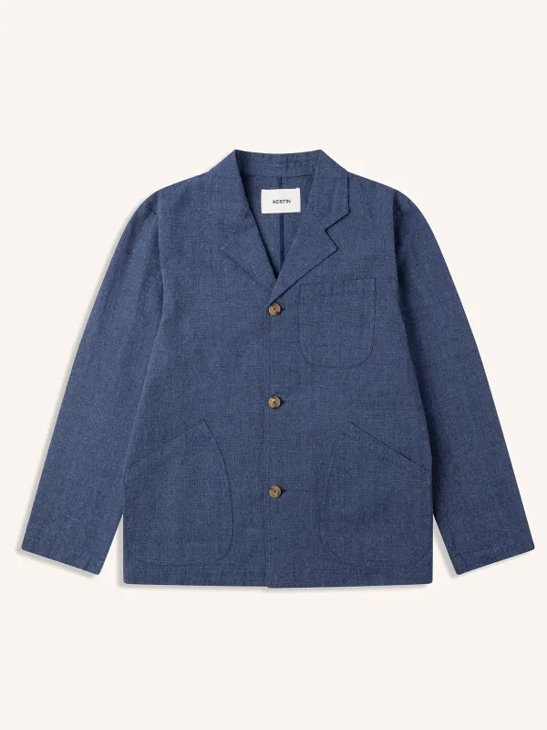 Stac Blazer in Indigo Linen Marl sold by Kestin