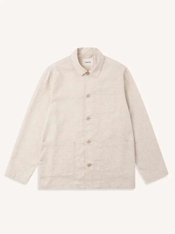 Ormiston Jacket in Ecru Linen Waffle sold by Kestin