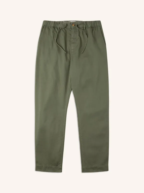 Inverness Trouser in Fern Cotton Twill made by Kestin