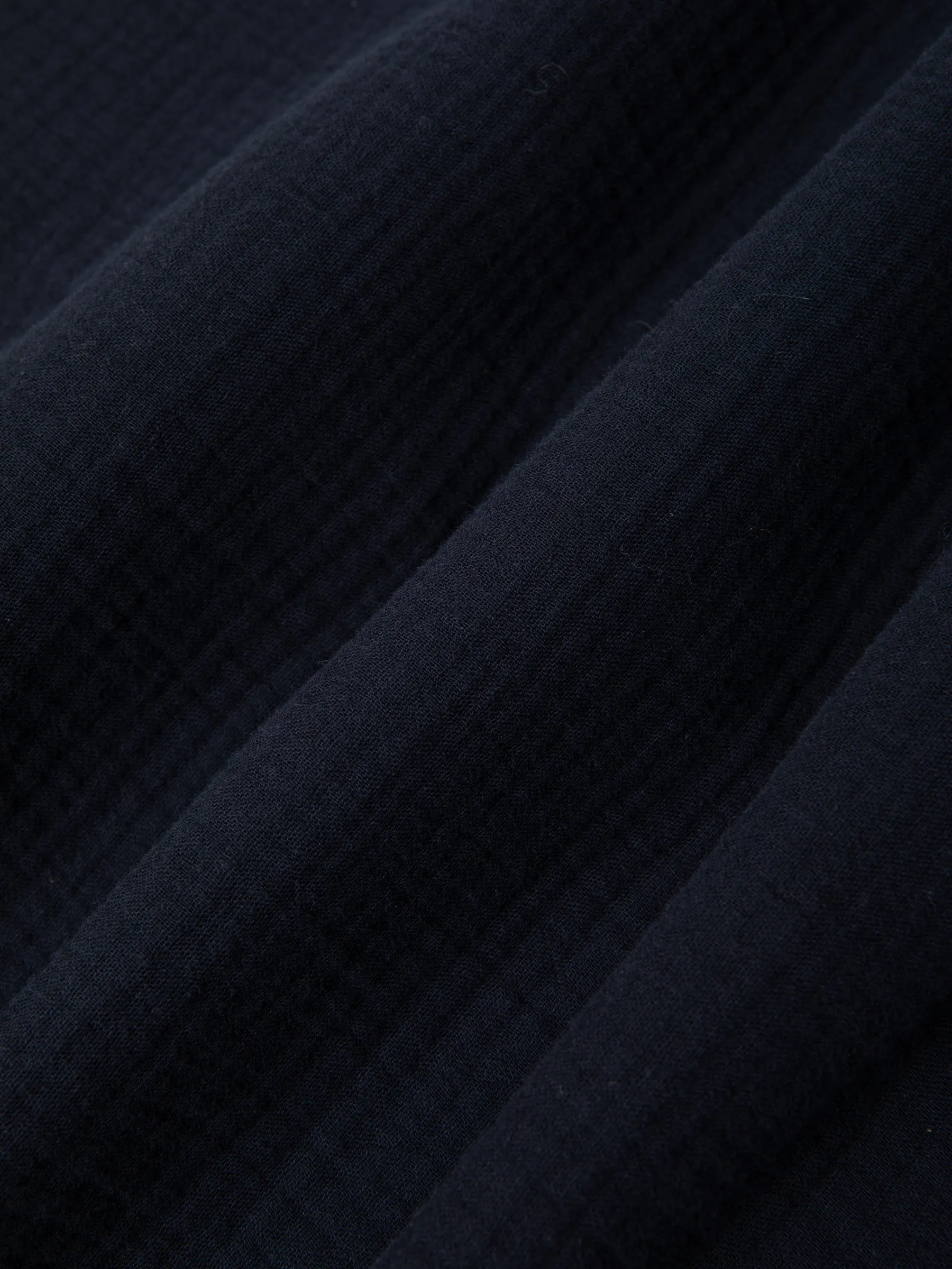 Cramond Shirt in Navy Double Gauze Cotton sold by Kestin product image thumbnail 3