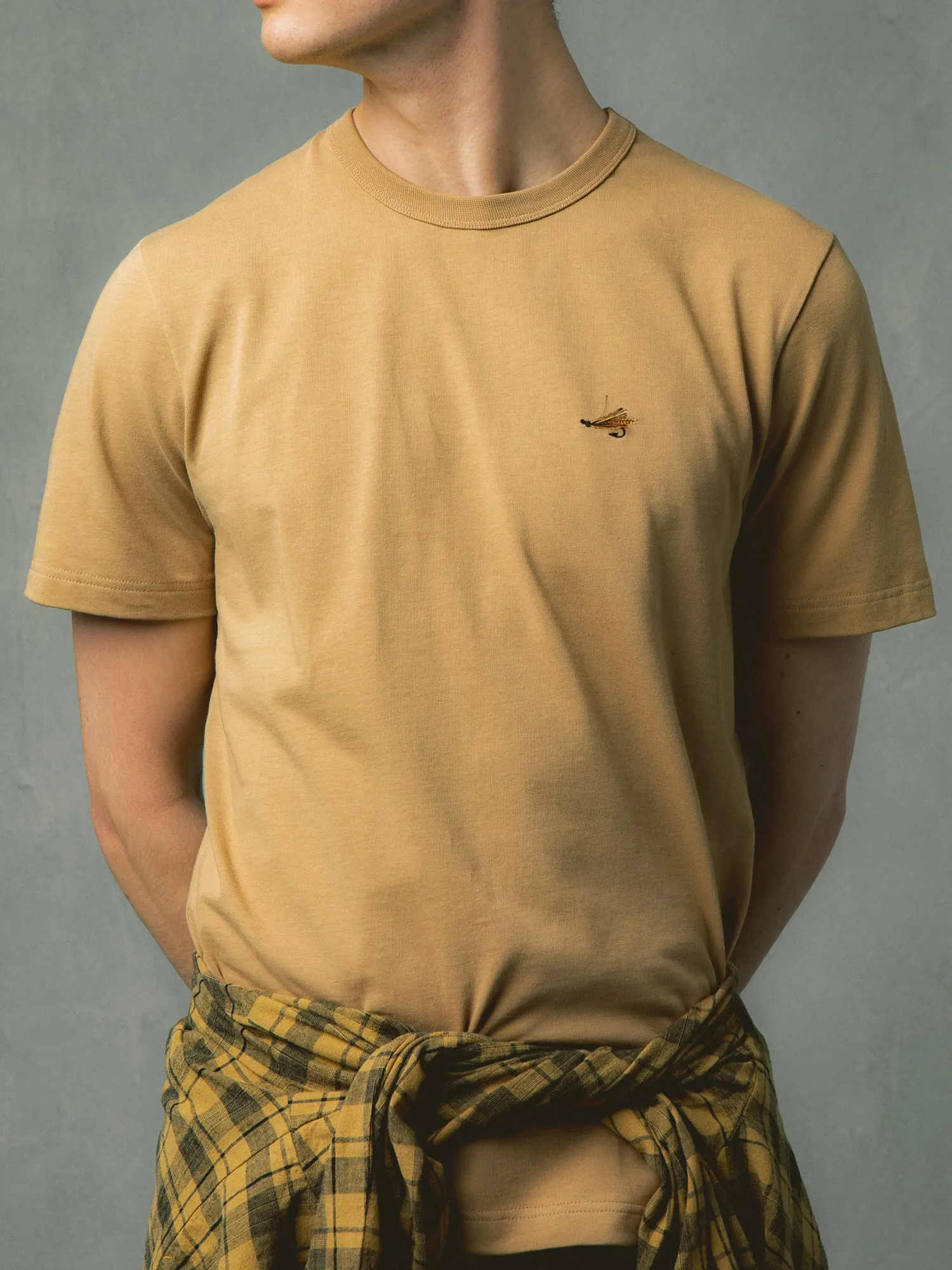 Cargill Tee in Tan Cotton Jersey sold by Kestin product image thumbnail 2