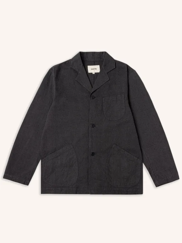 Stac Blazer in Charcoal Linen Marl sold by Kestin