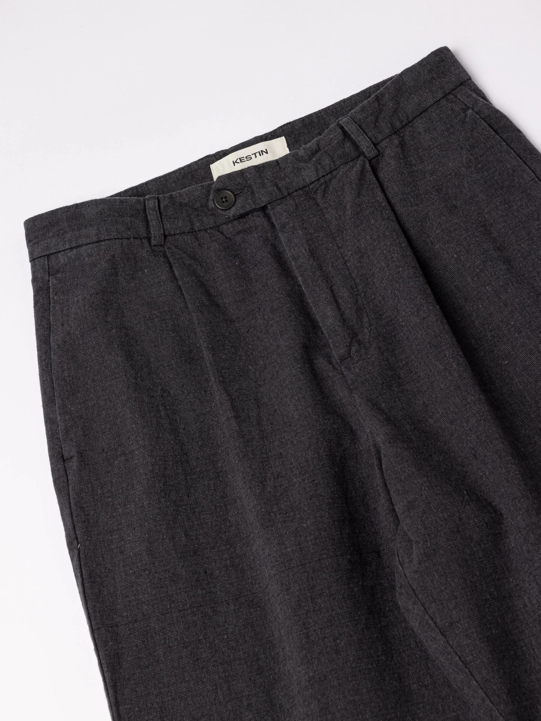Wick Trouser in Charcoal Linen Marl sold by Kestin product image thumbnail 3