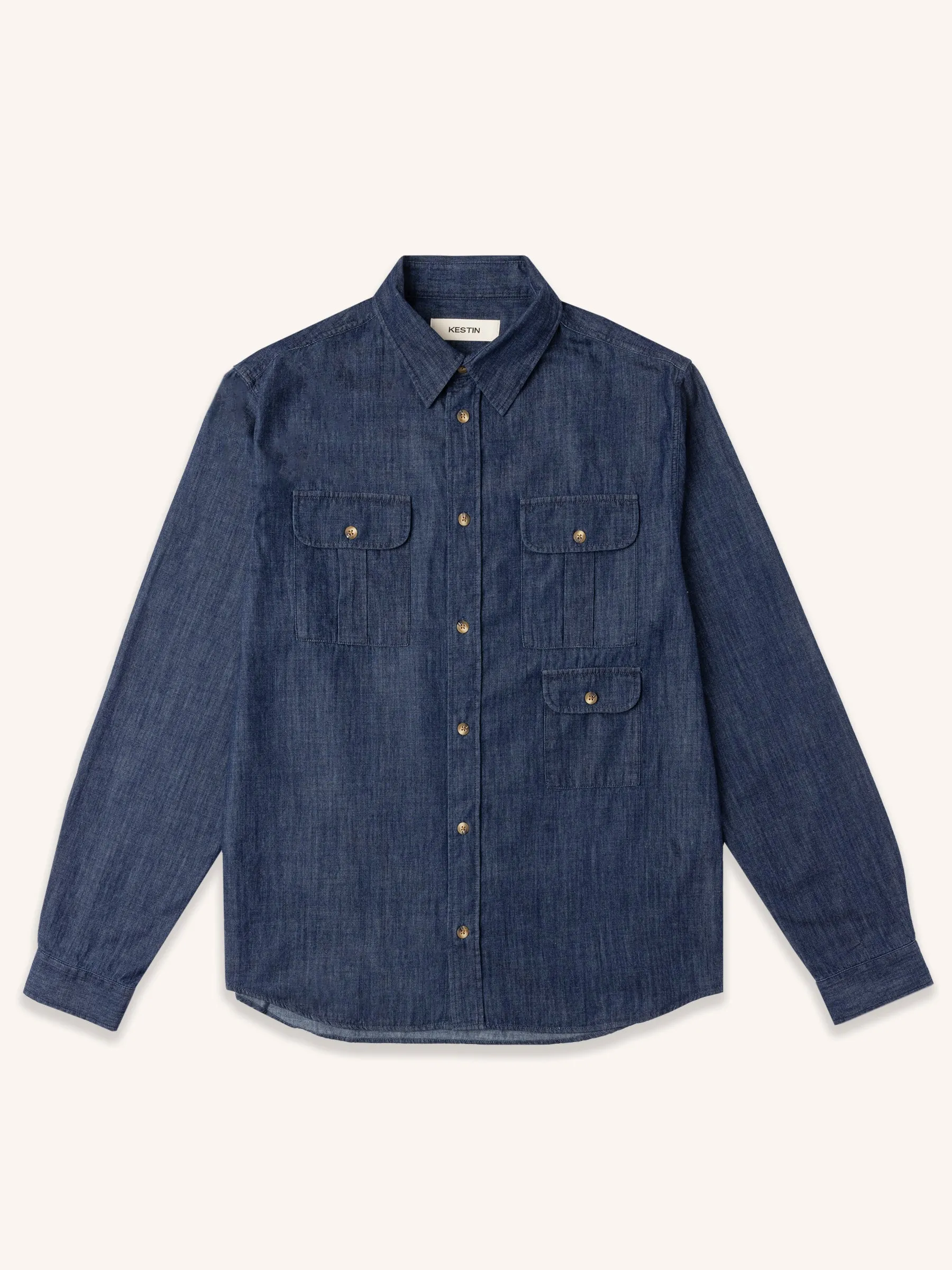 Kinnaird Shirt in Denim sold by Kestin