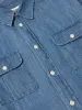 Kinnaird Shirt in Washed Denim sold by Kestin
