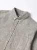 Raeburn Button Down Shirt in Ecru / Black Linen Blend Nep sold by Kestin