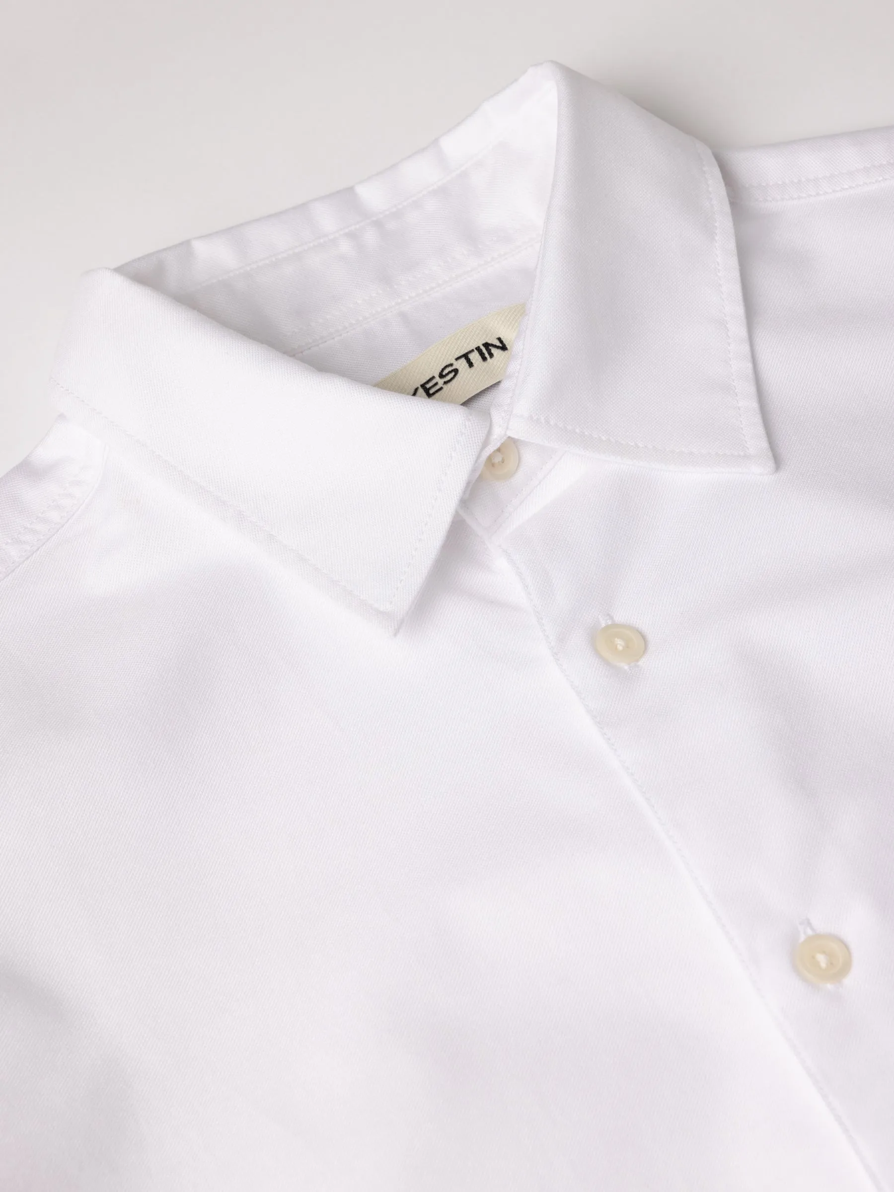 Dirleton Shirt in White Cotton Oxford sold by Kestin product image thumbnail 5