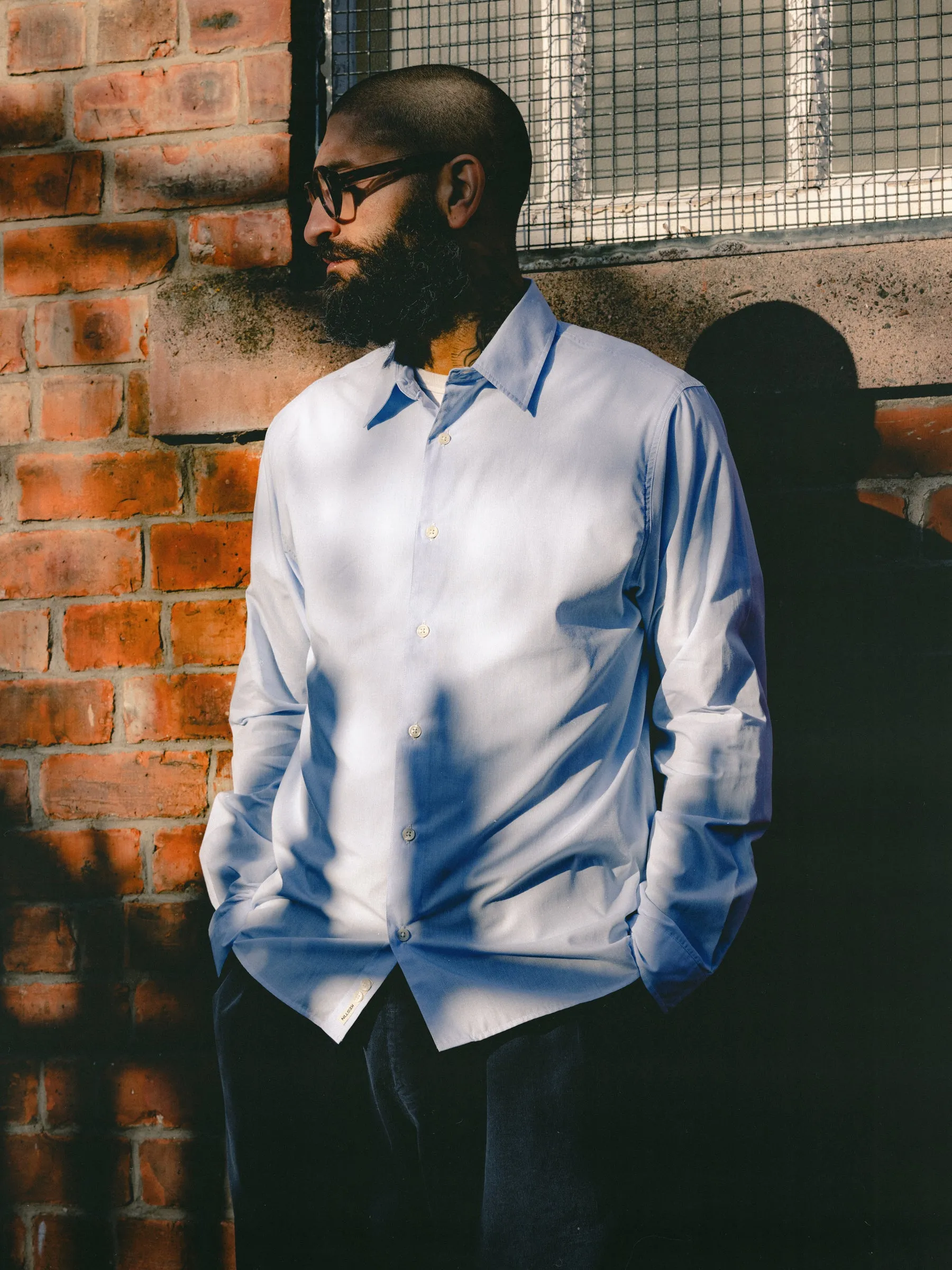 Dirleton Shirt in Light Blue Hairline Stripe sold by Kestin product image thumbnail 2