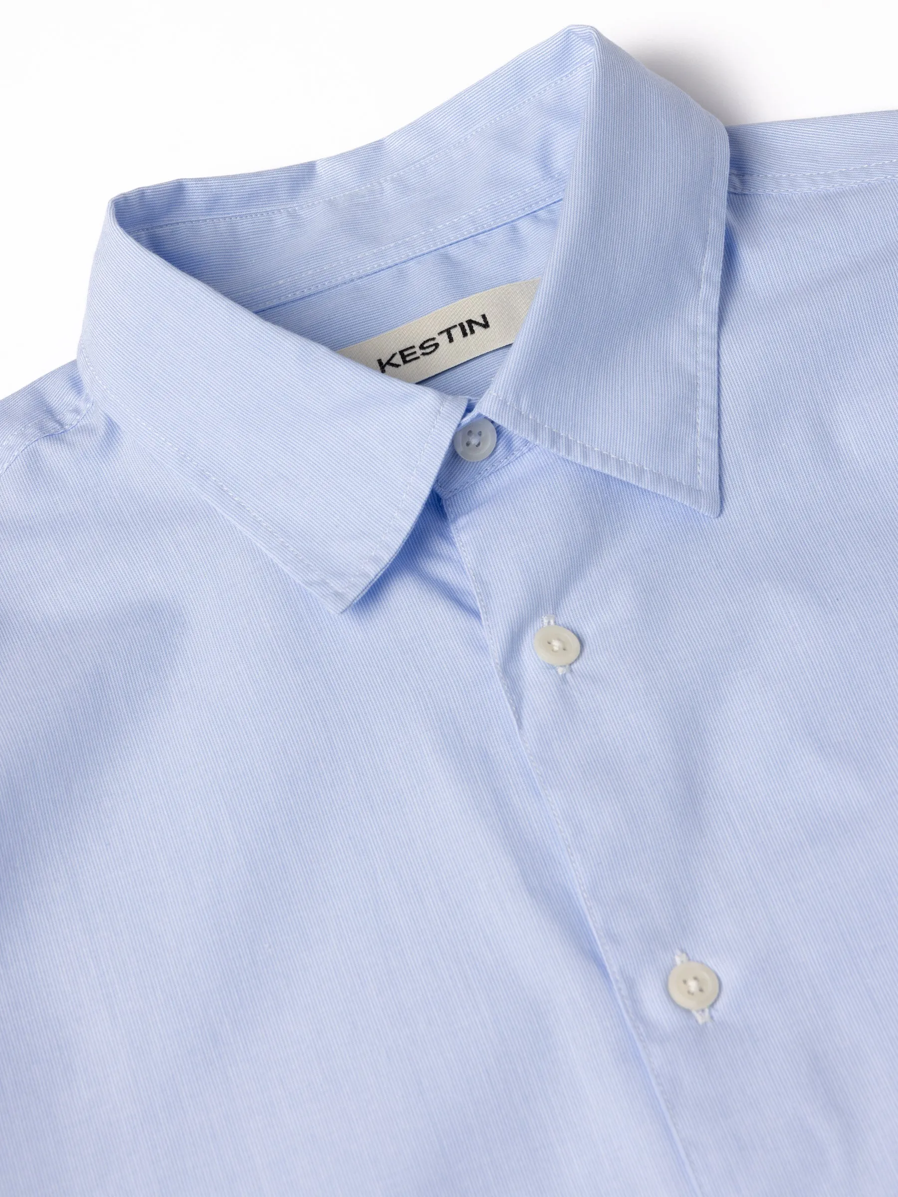 Dirleton Shirt in Light Blue Hairline Stripe sold by Kestin product image thumbnail 5