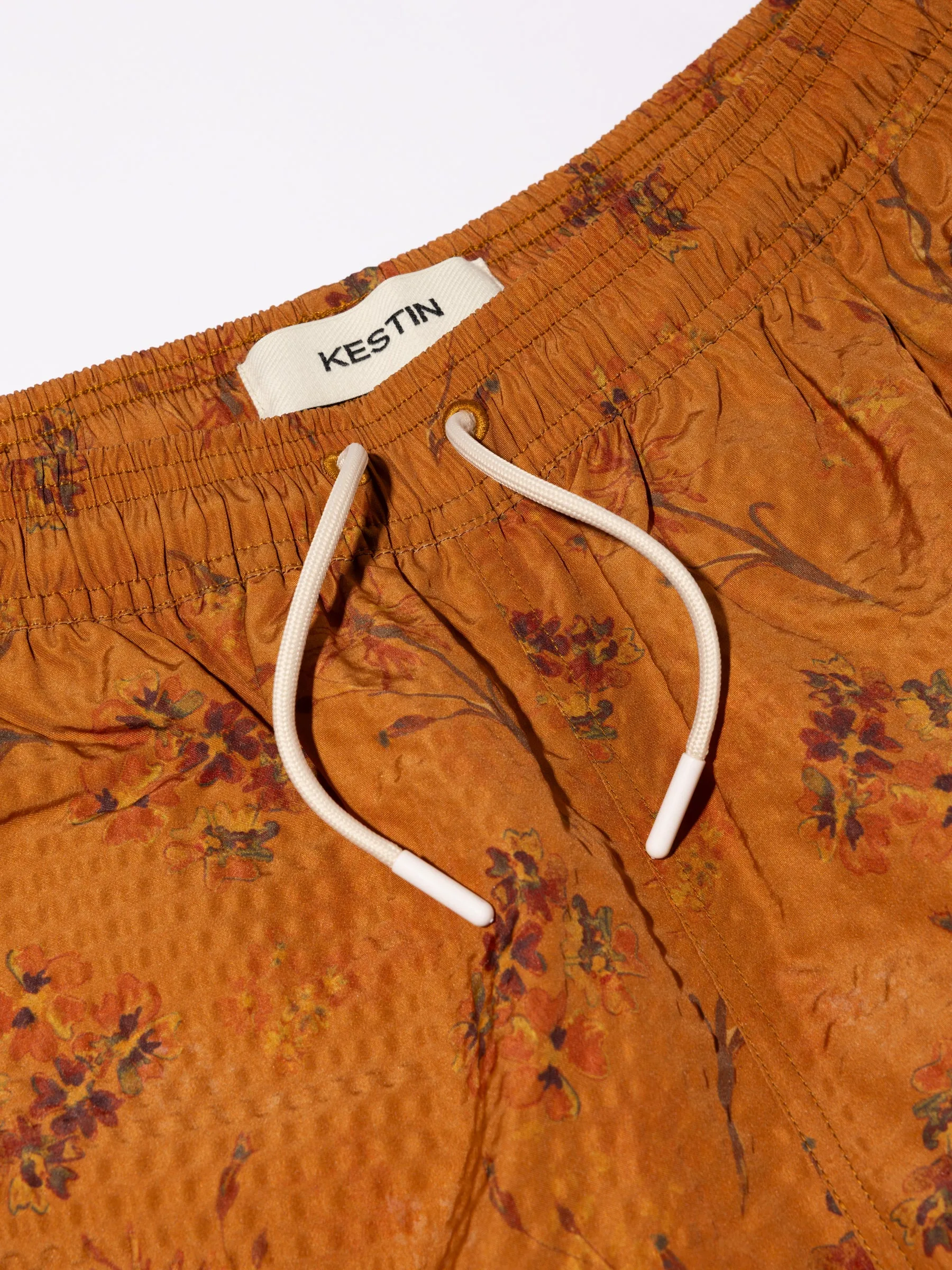 Seacliff Swim Shorts in Tangerine Floral SEAQUAL® Yarn sold by Kestin product image thumbnail 4