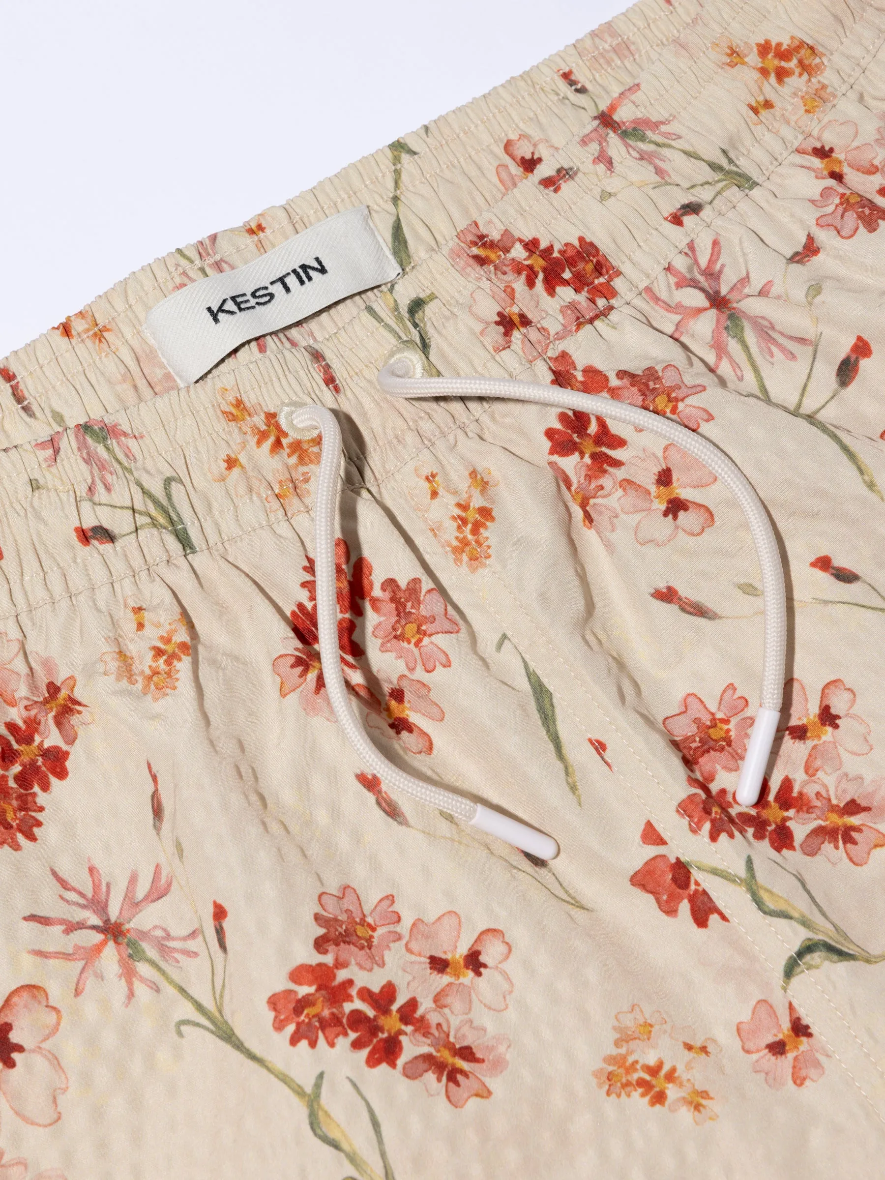 Seacliff Swim Shorts in Ecru Floral SEAQUAL® Yarn sold by Kestin product image thumbnail 4