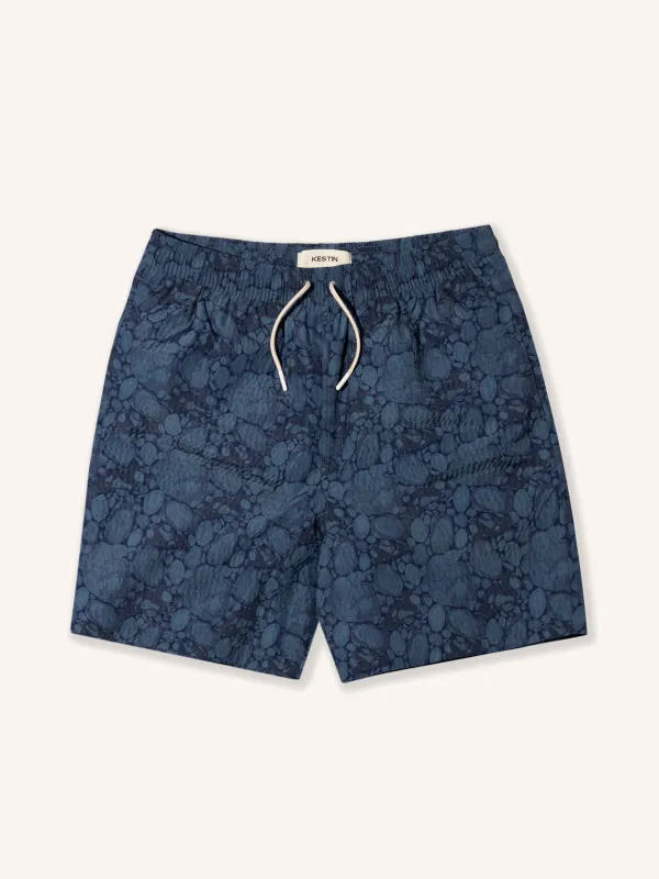 Seacliff Swim Shorts in Blue Marble SEAQUAL® Yarn sold by Kestin
