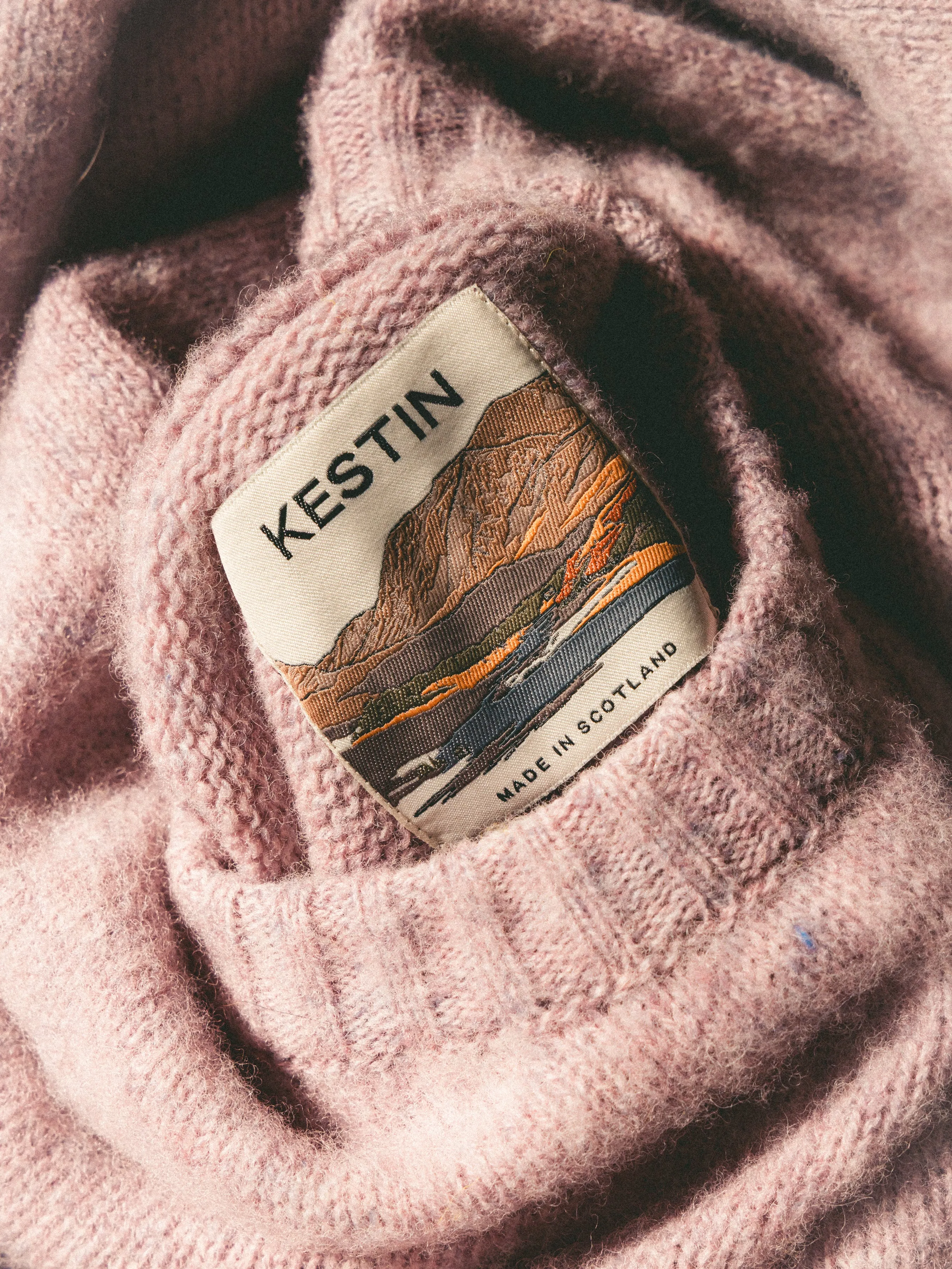 Brushed Shetland Crew in Pale Pink Lambswool sold by Kestin product image thumbnail 5