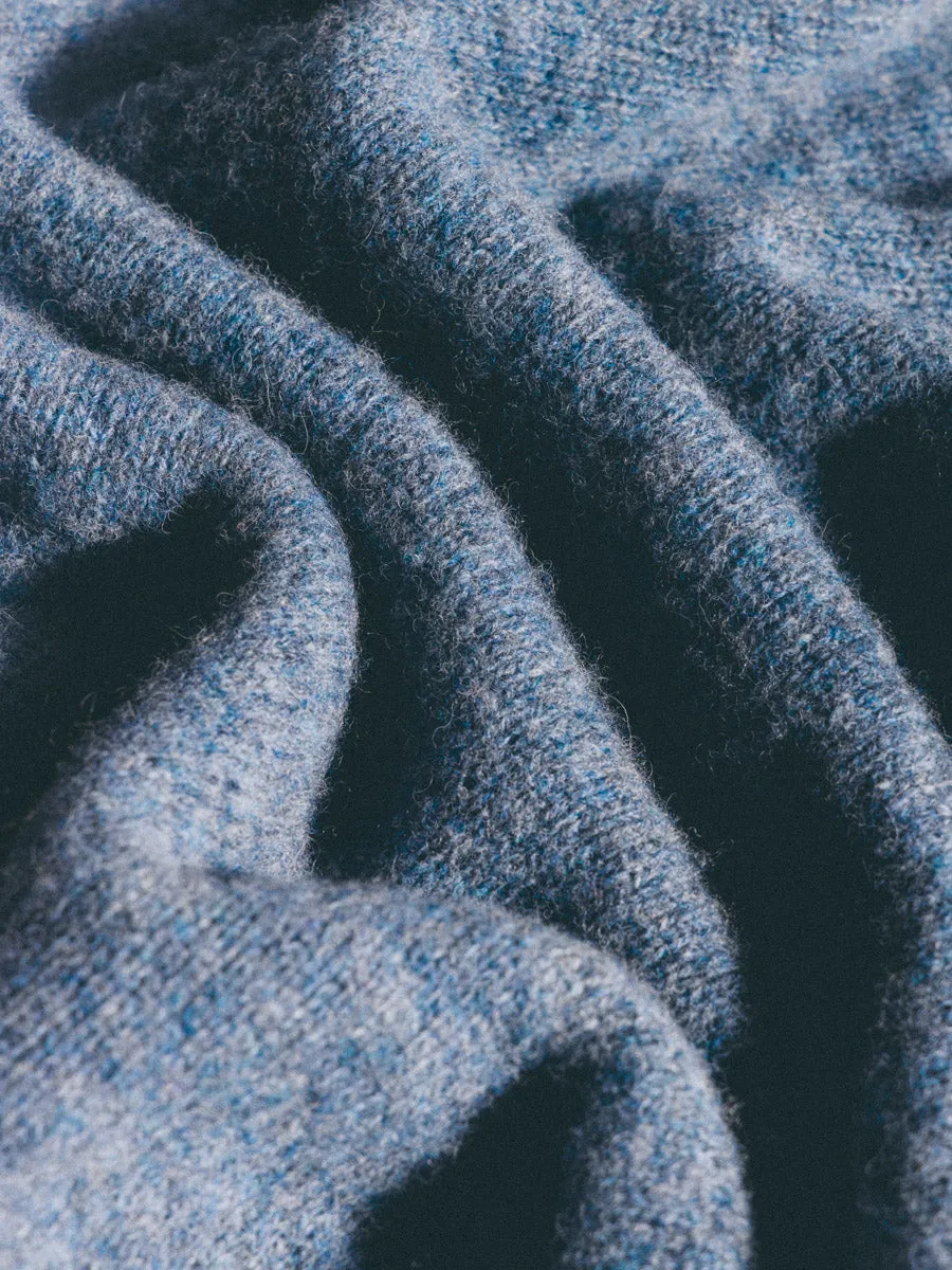 Brushed Shetland Crew in Dusty Blue Lambswool sold by Kestin product image thumbnail 5