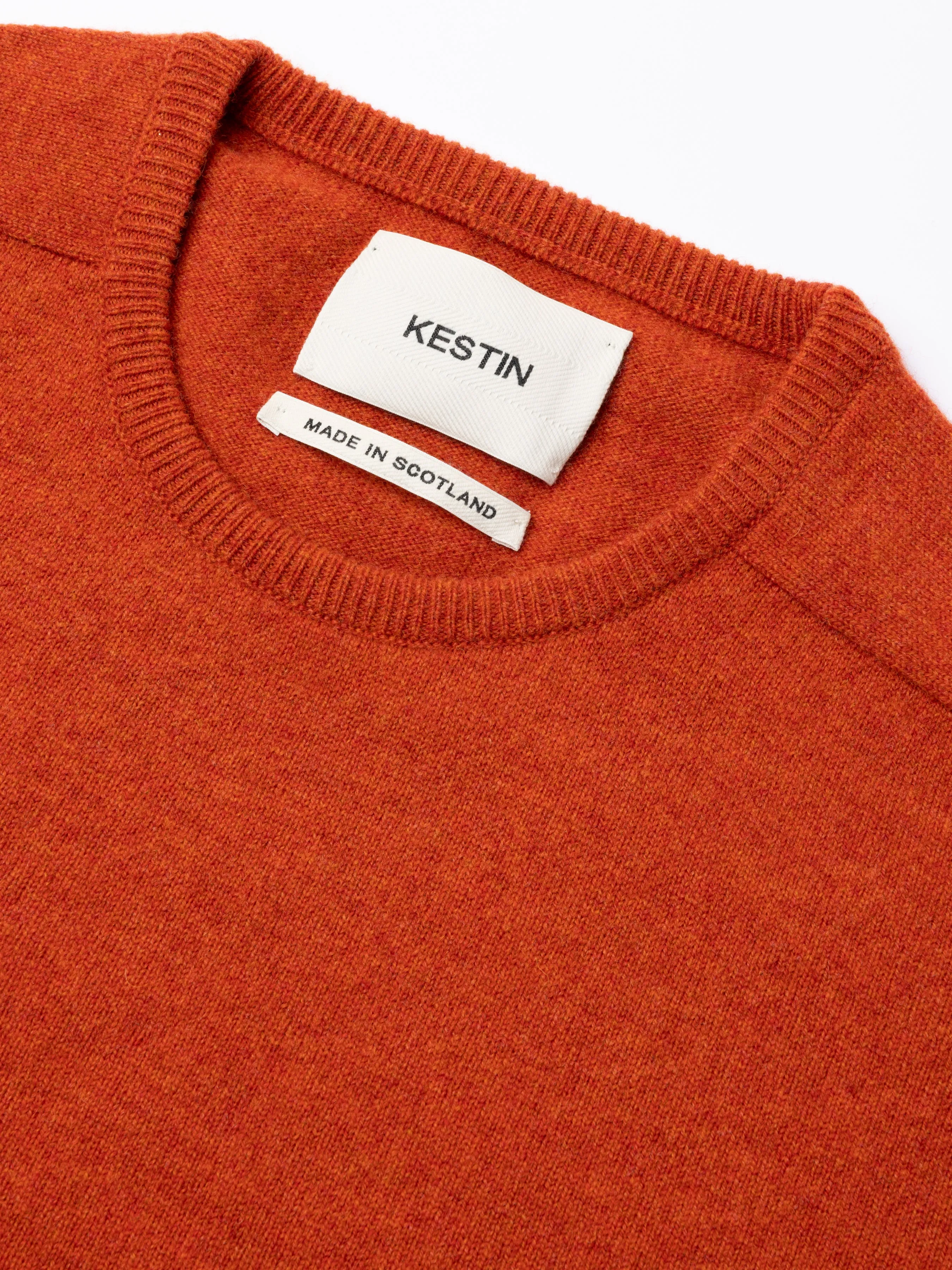 Fine Gauge Crew Neck in Ember Lambswool sold by Kestin product image thumbnail 3