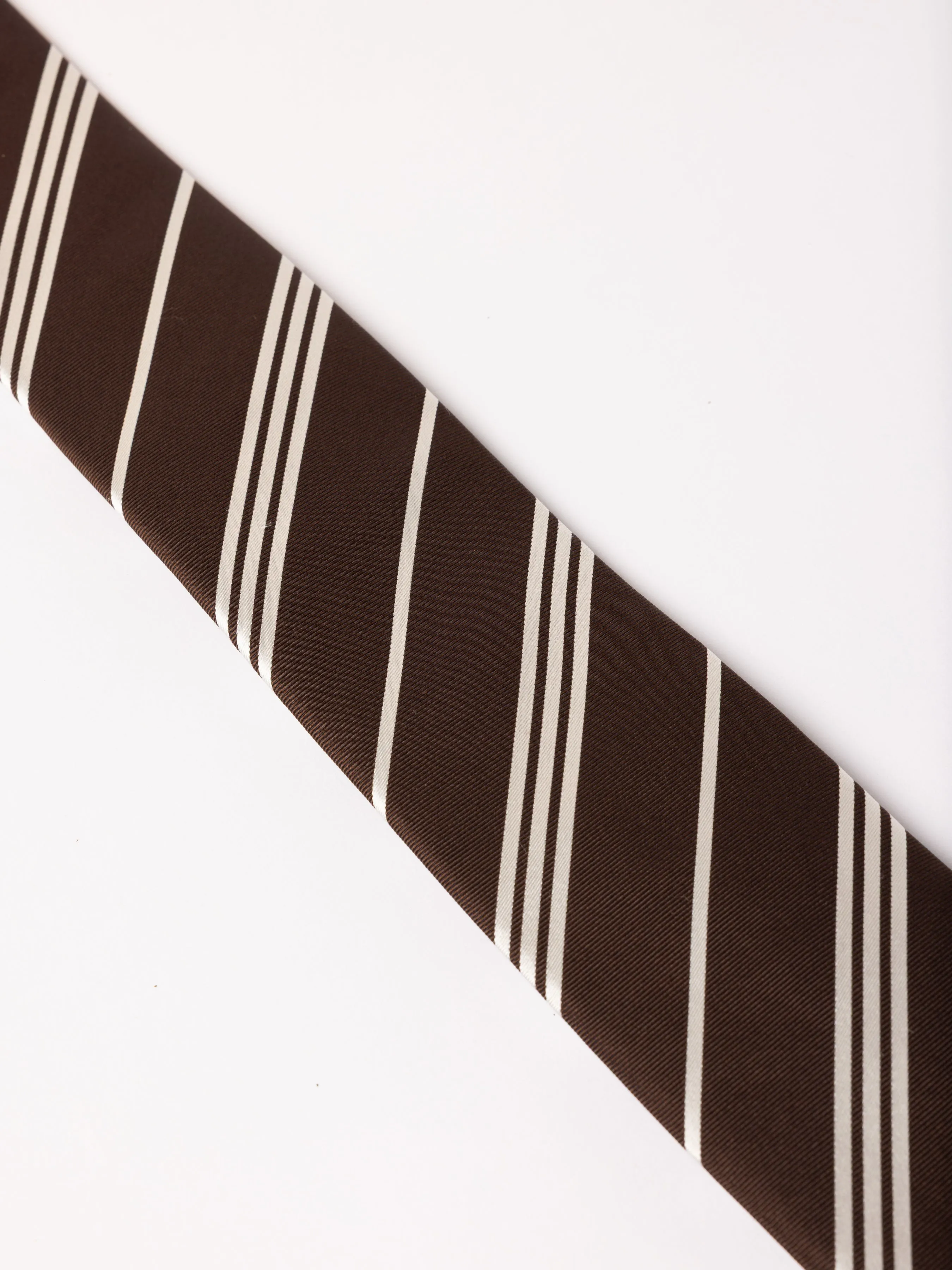 Silk Tie in Peat Stripe sold by Kestin product image thumbnail 3