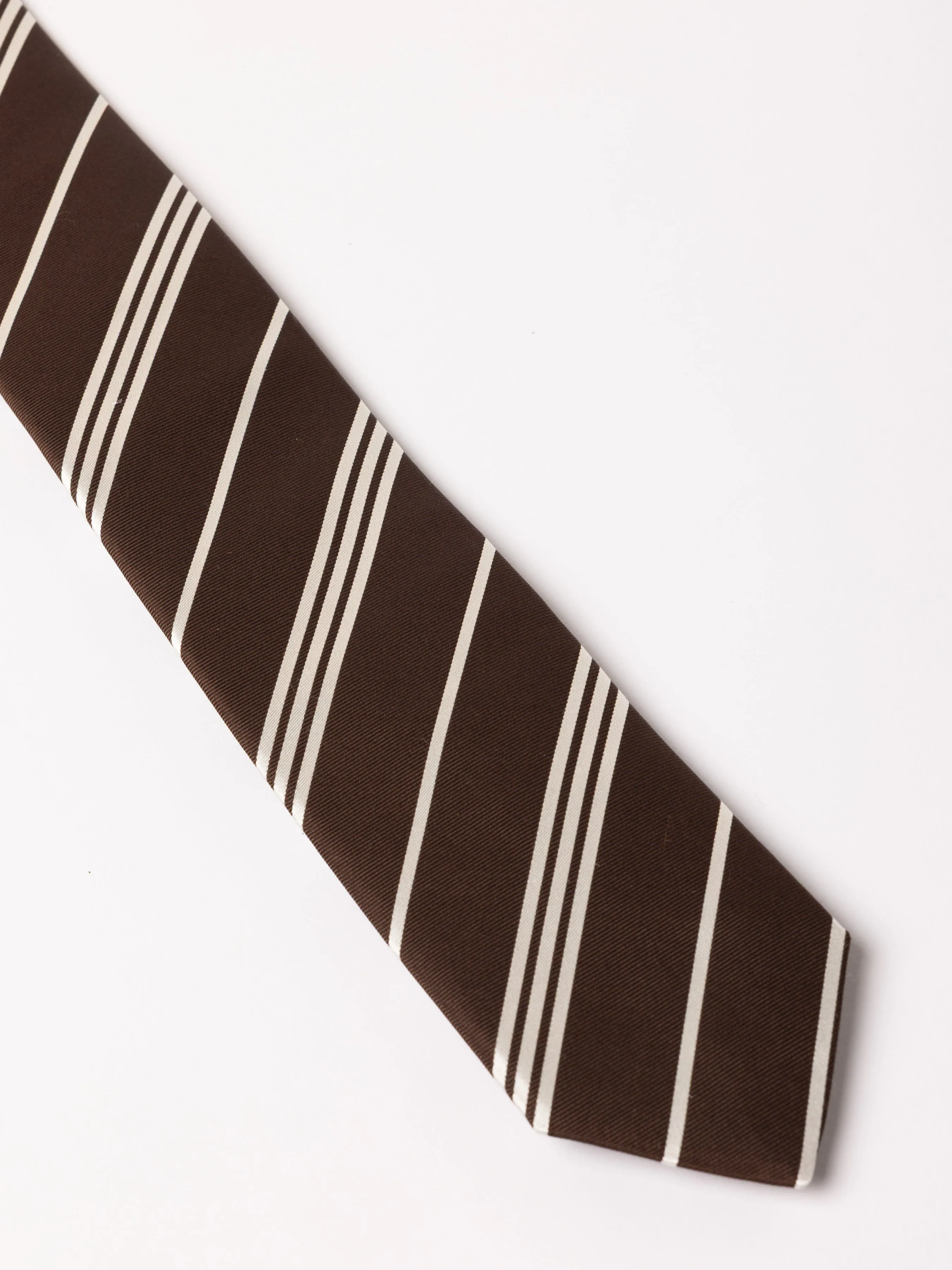 Silk Tie in Peat Stripe sold by Kestin product image thumbnail 2