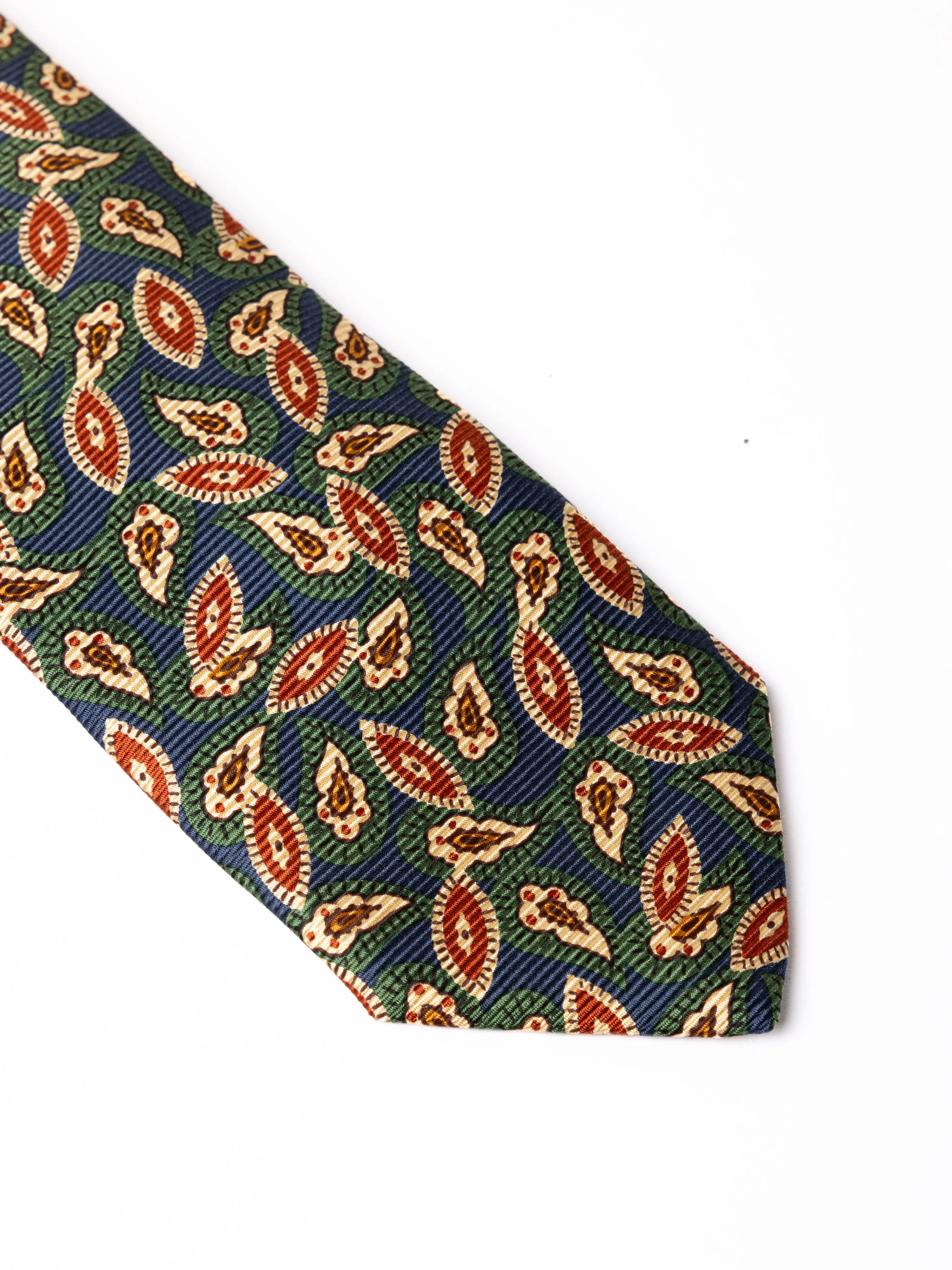 Silk Tie in Blue Paisley sold by Kestin product image thumbnail 2