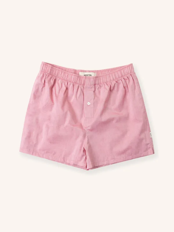 Port O Leith Boxer in Red End On End Italian Cotton made by Kestin