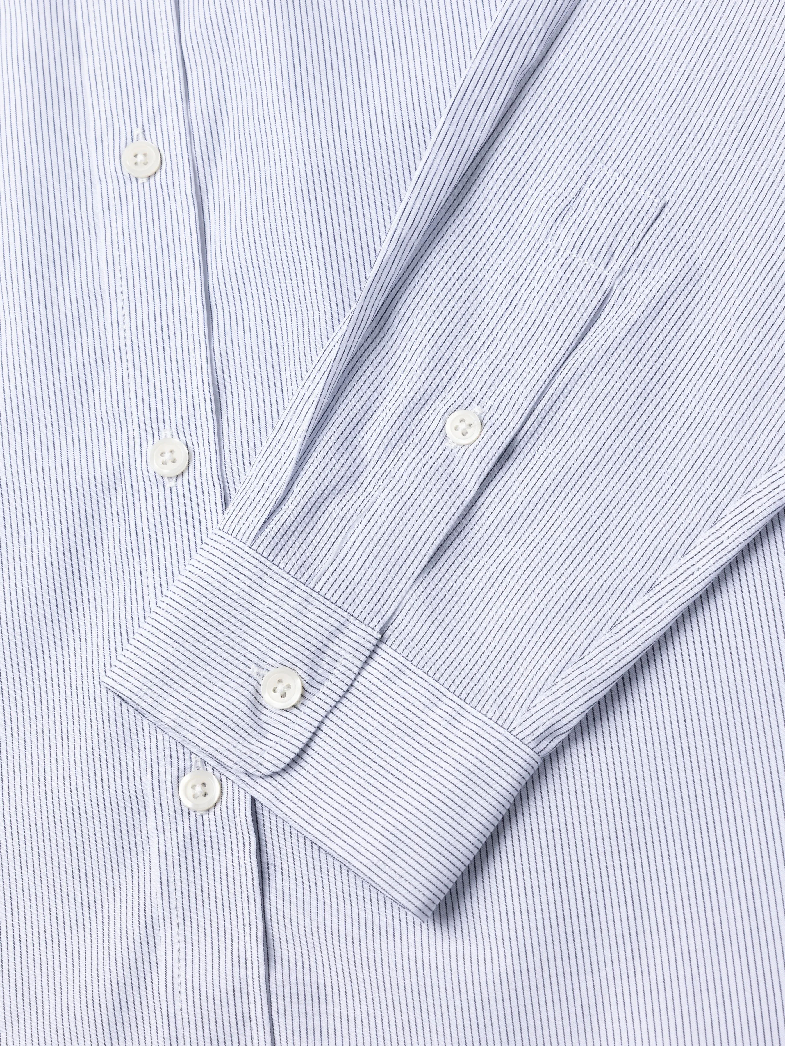 Raeburn Button Down Shirt in White Stripe sold by Kestin product image thumbnail 3