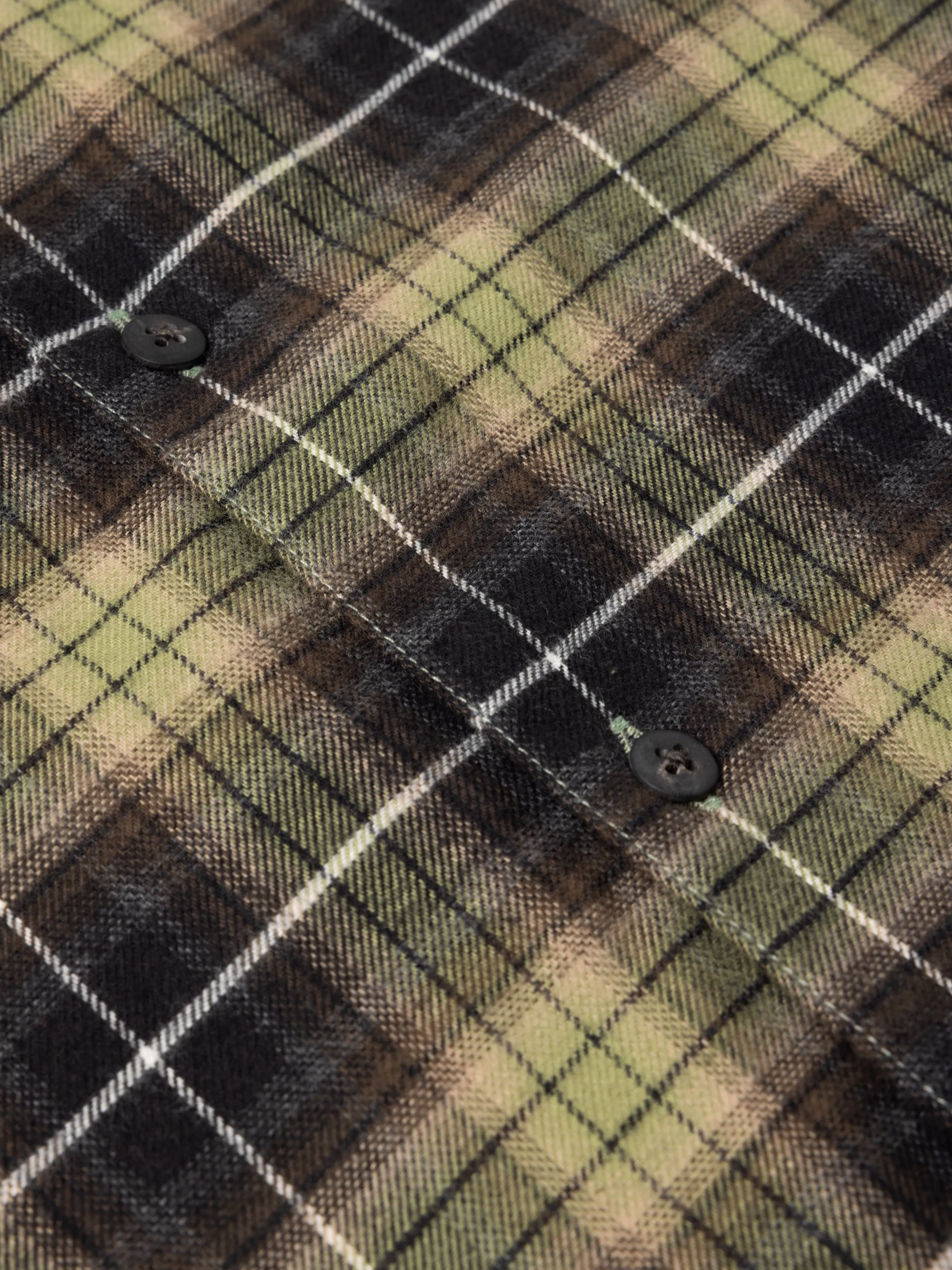 Dirleton Shirt in Green / Black Check Flannel sold by Kestin product image thumbnail 4