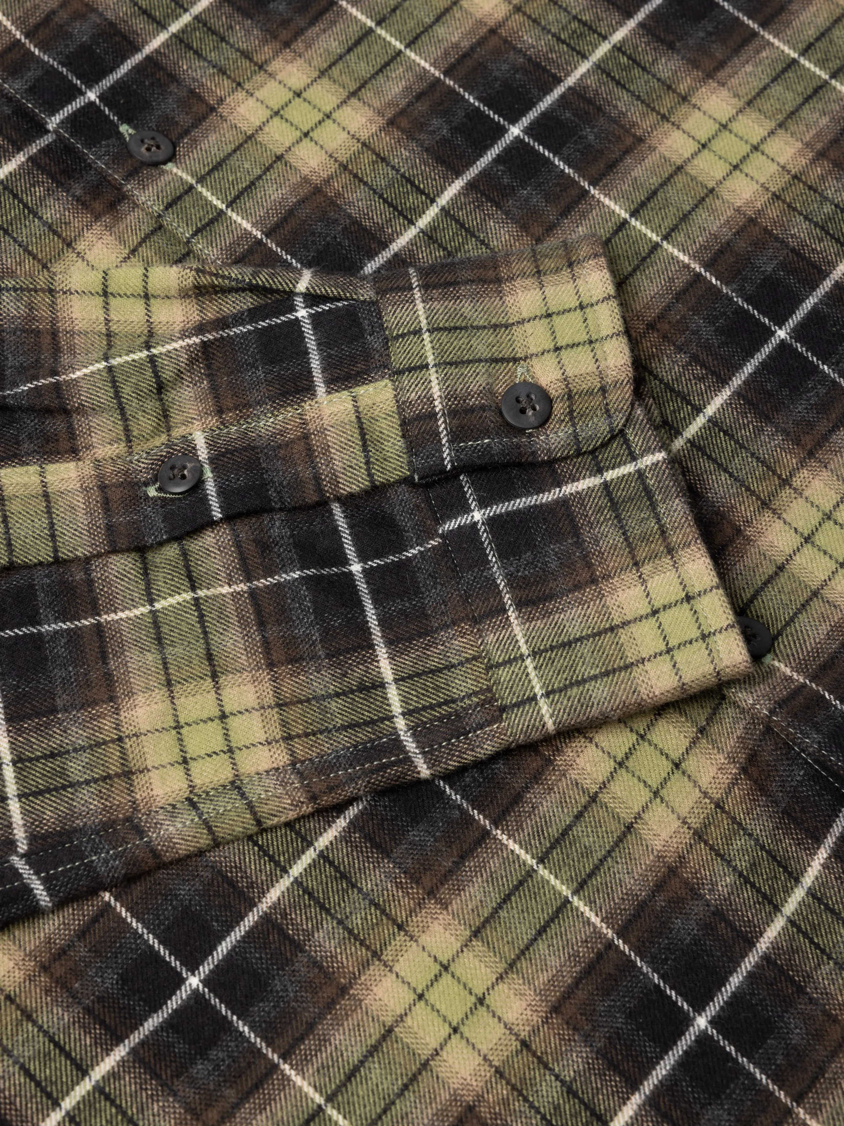 Dirleton Shirt in Green / Black Check Flannel sold by Kestin product image thumbnail 3