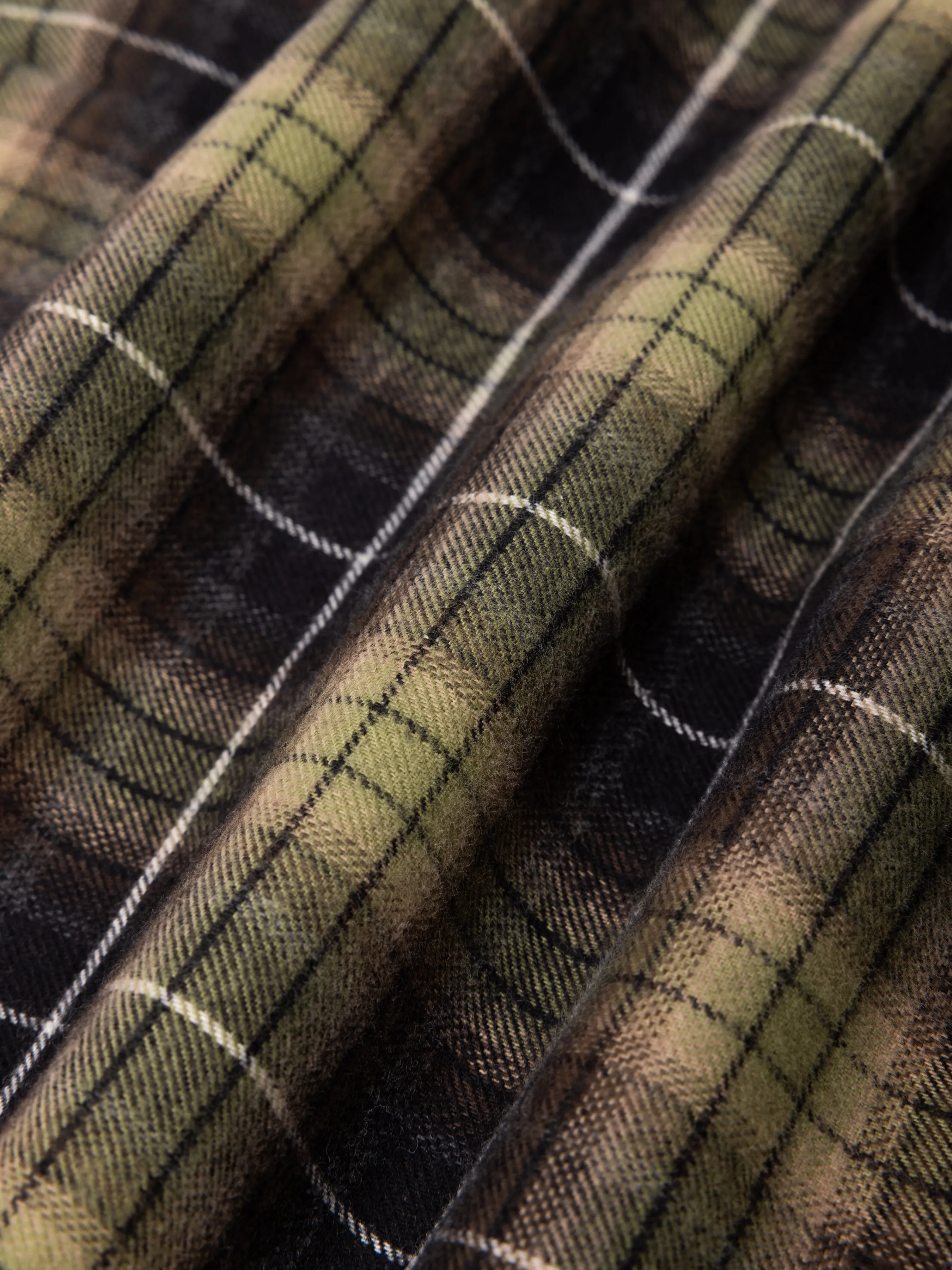 Dirleton Shirt in Green / Black Check Flannel sold by Kestin product image thumbnail 2