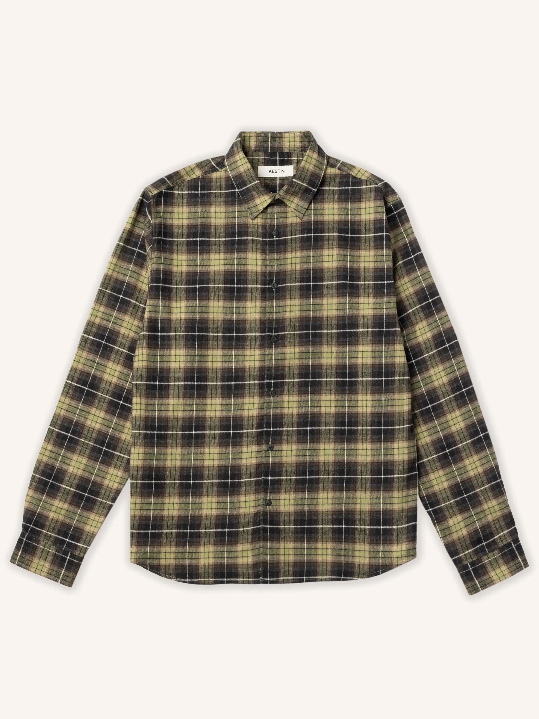 Dirleton Shirt in Green / Black Check Flannel sold by Kestin