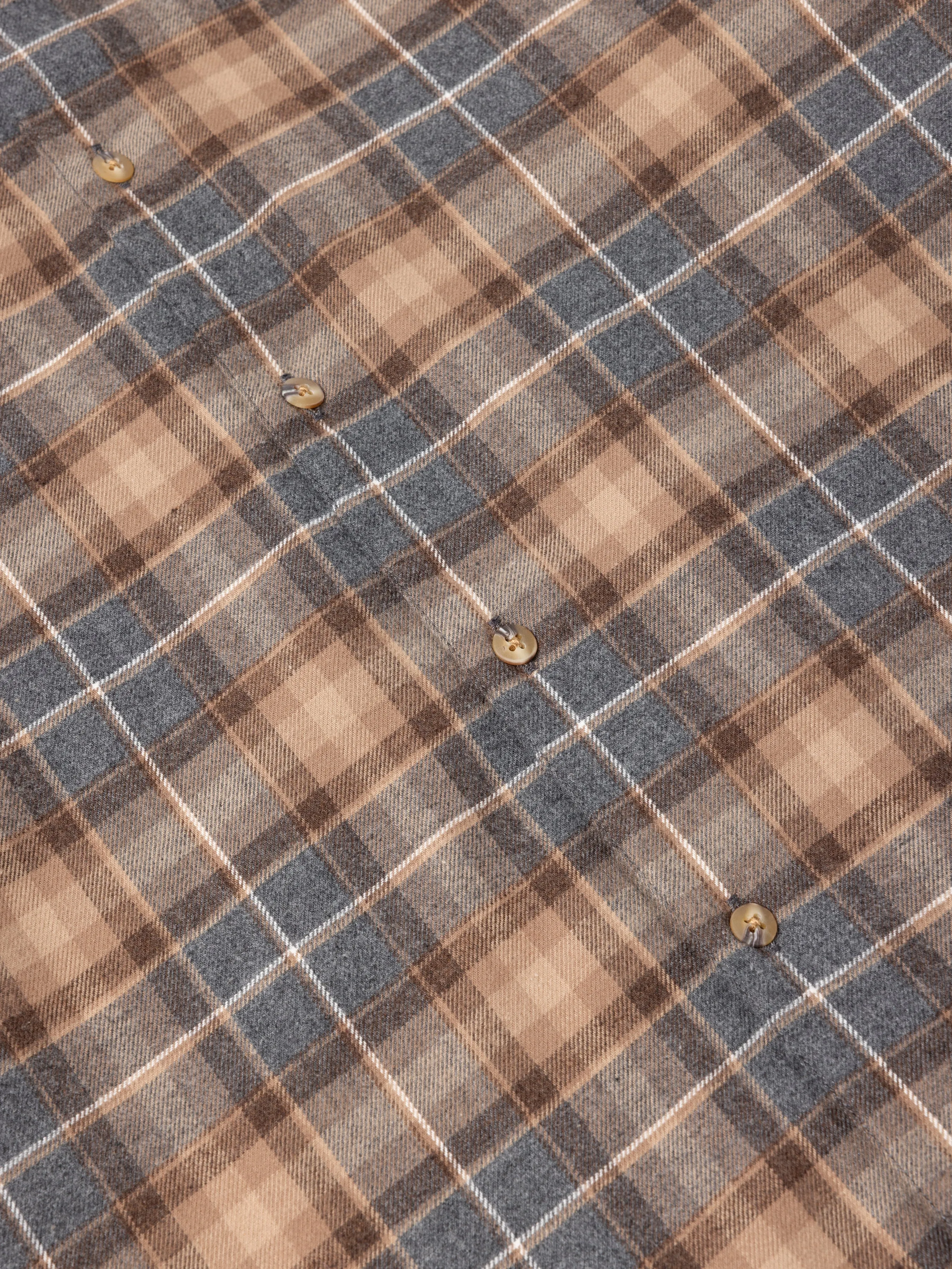Dirleton Shirt in Brown / Grey Check Flannel sold by Kestin product image thumbnail 4