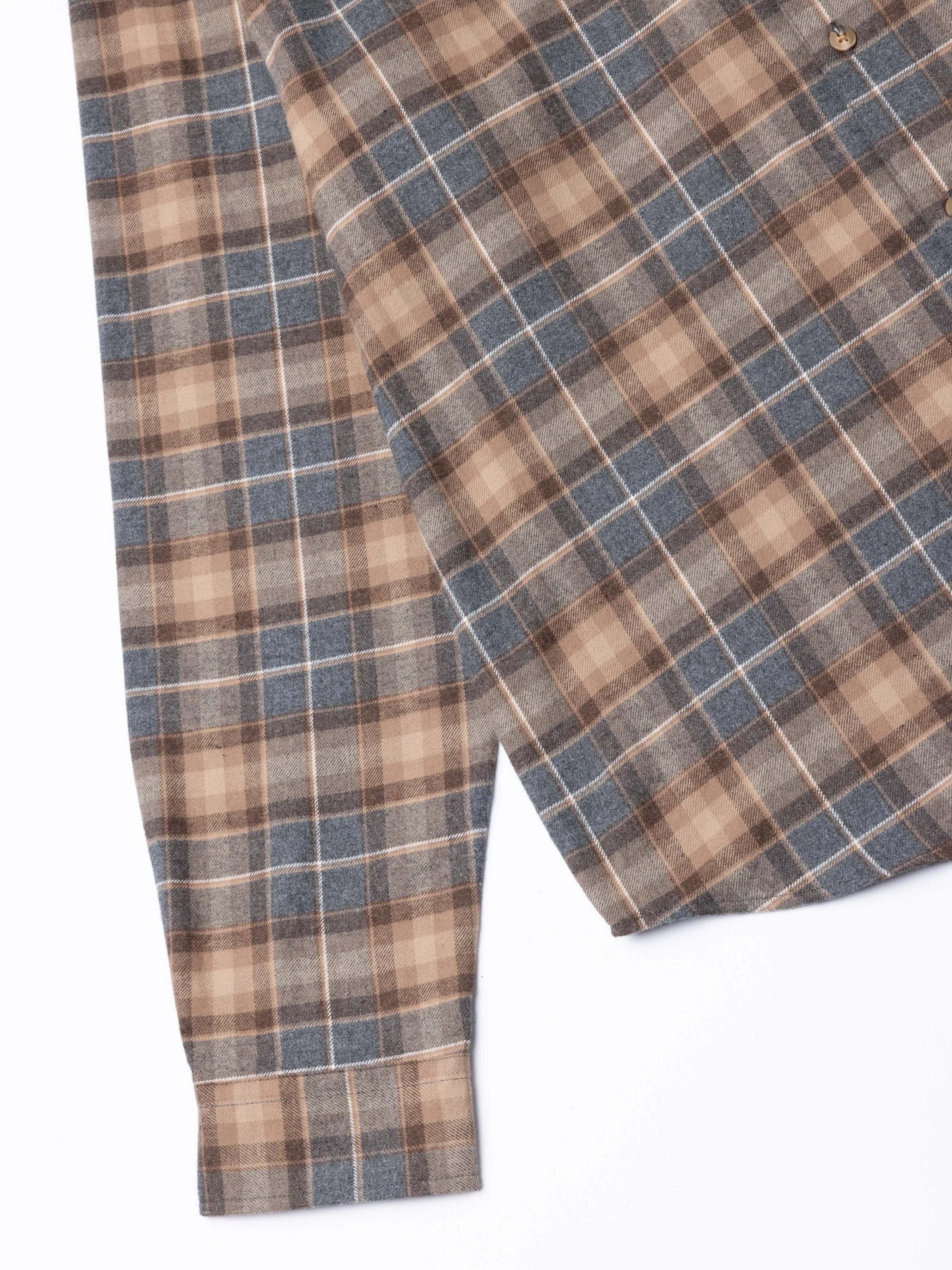 Dirleton Shirt in Brown / Grey Check Flannel sold by Kestin product image thumbnail 3