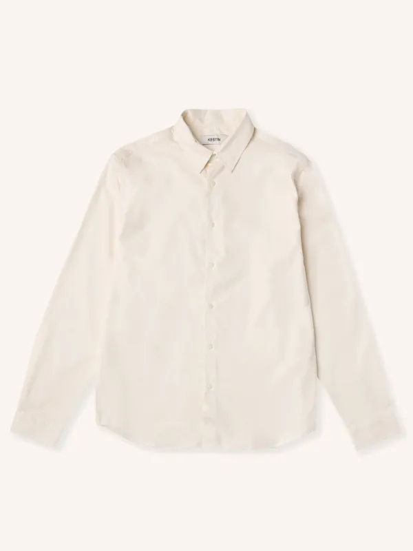 Dirleton Shirt in Ecru Lightweight Nep made by Kestin